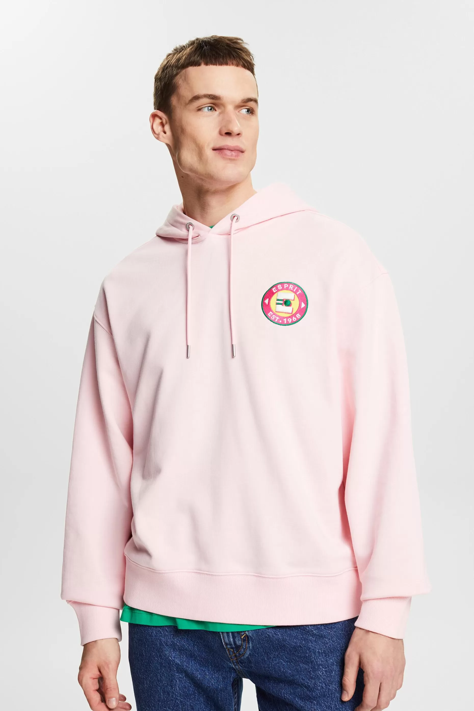 ESPRIT Logo Cotton Hoodie at our Online Shop *Men Sweatshirts + Hoodies