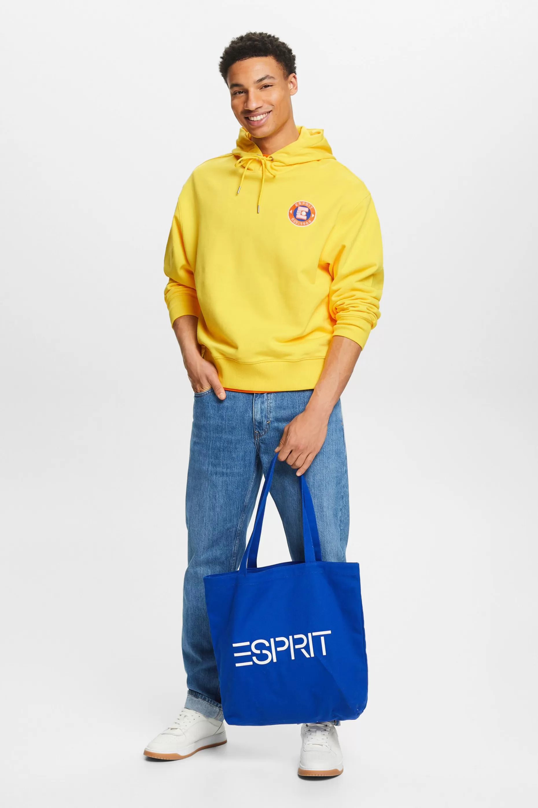 ESPRIT Logo Cotton Hoodie at our Online Shop *Men Sweatshirts + Hoodies