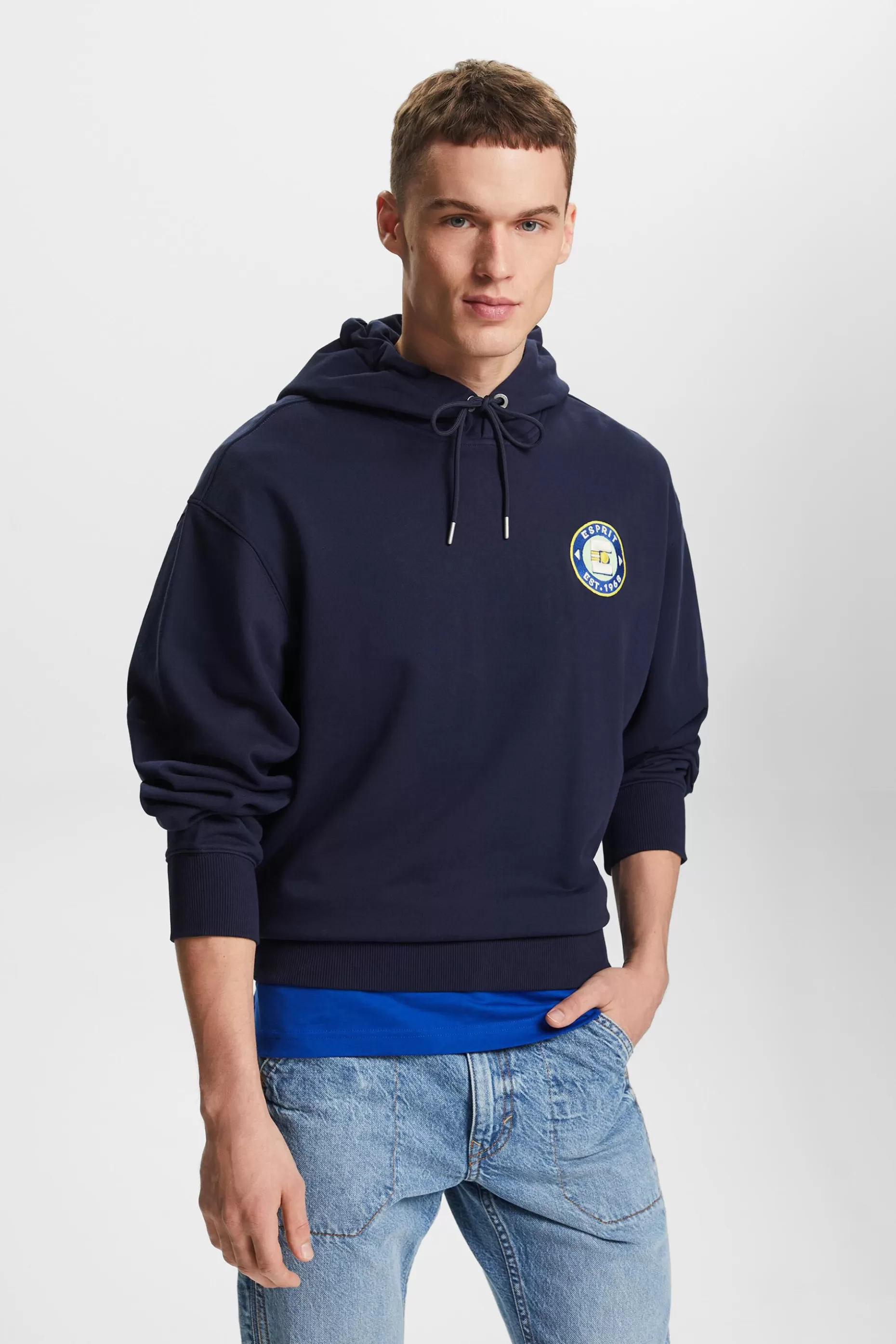 ESPRIT Logo Cotton Hoodie at our Online Shop *Men The Spring Edit