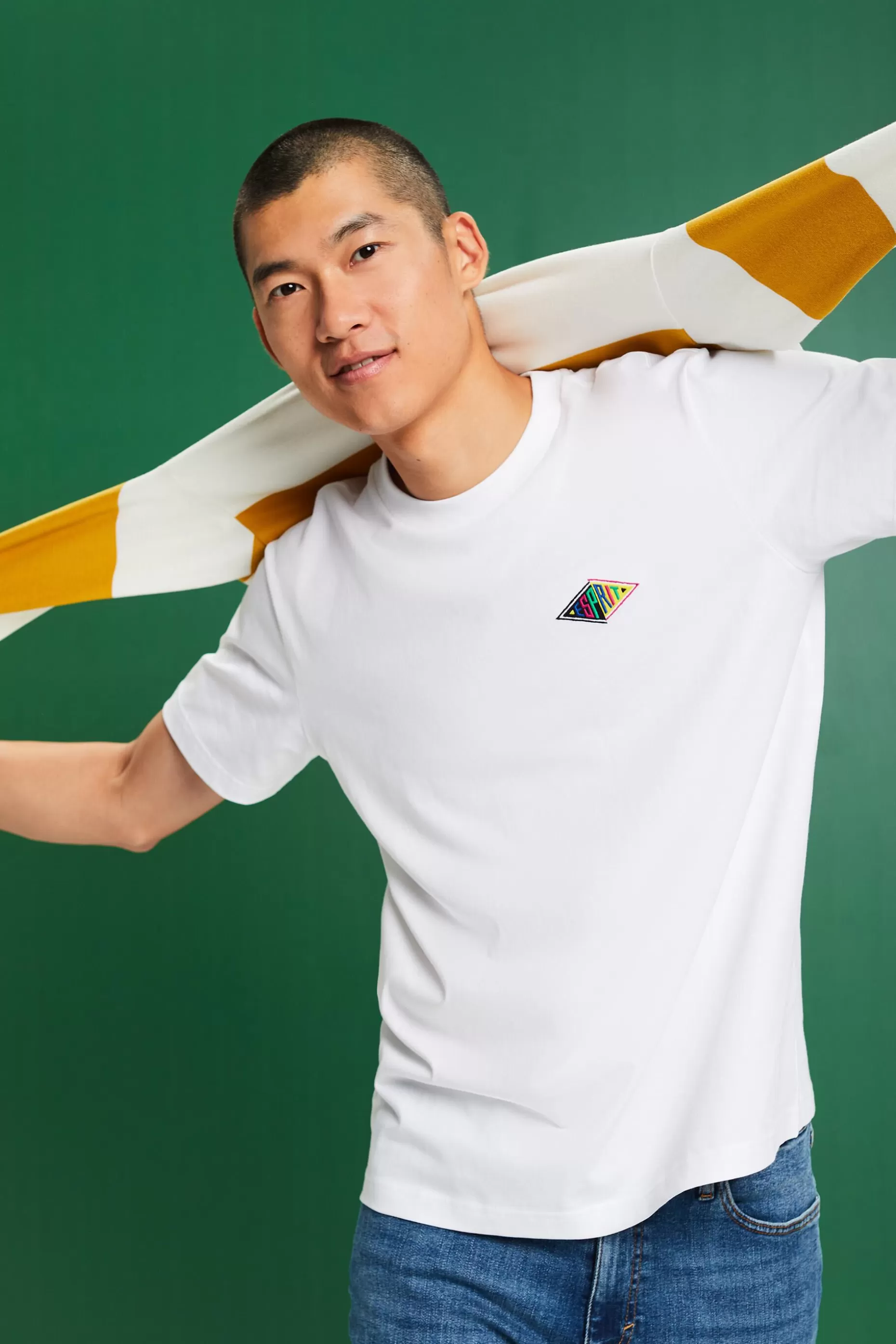 ESPRIT Logo Cotton Jersey T-Shirt at our Online Shop *Men T-Shirts + Polos