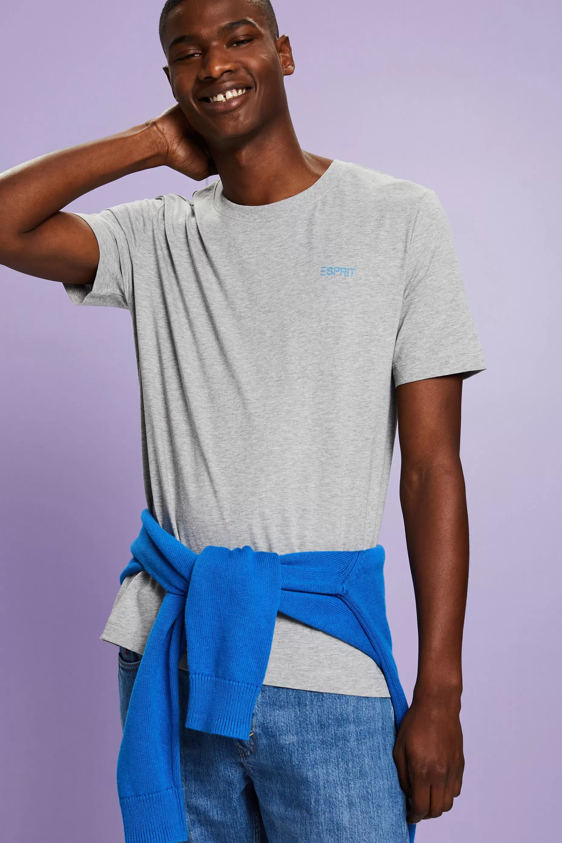 ESPRIT Logo Cotton Jersey T-Shirt at our Online Shop *Men T-Shirts + Polos