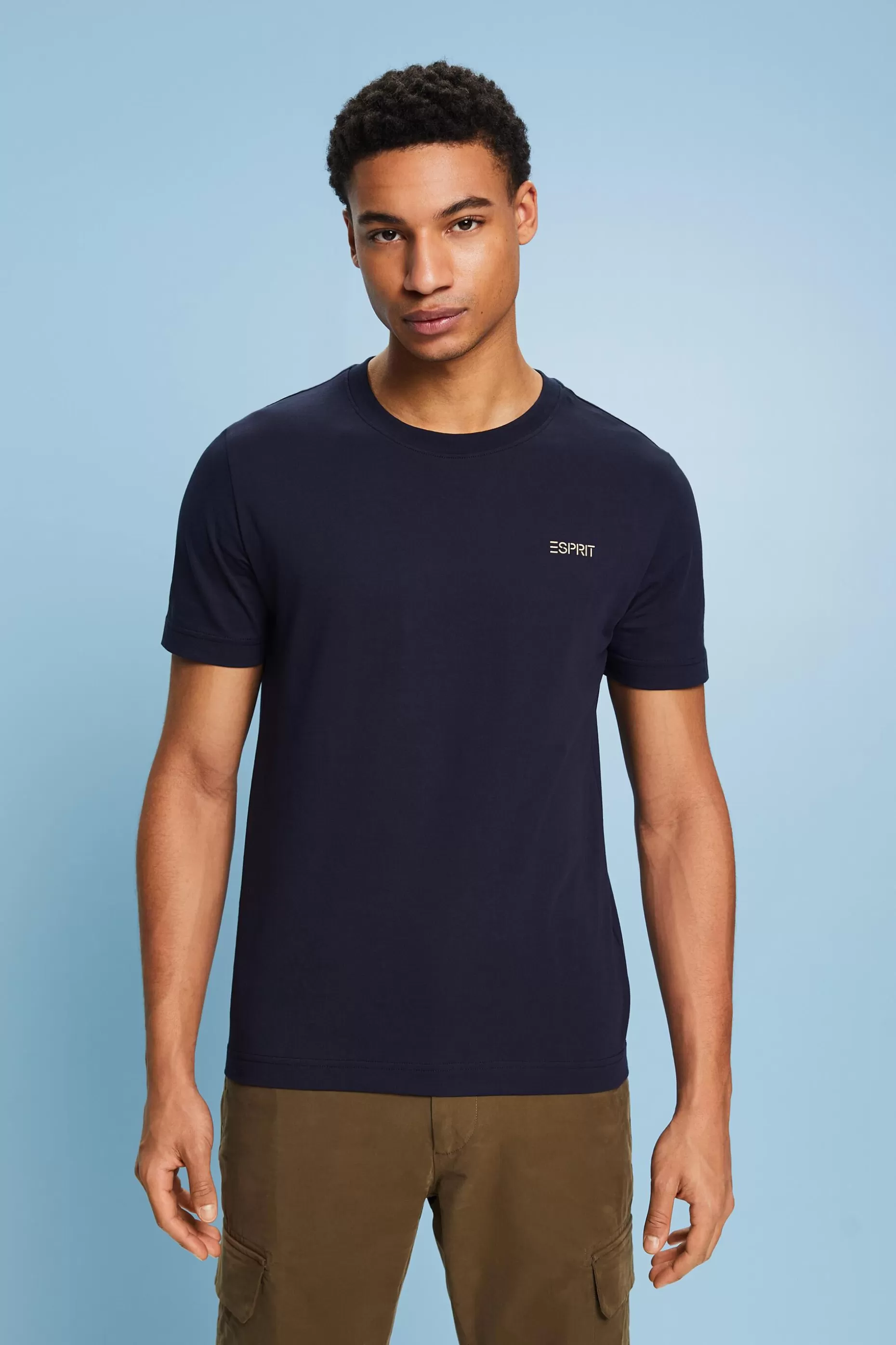 ESPRIT Logo Cotton Jersey T-Shirt at our Online Shop *Men T-Shirts + Polos