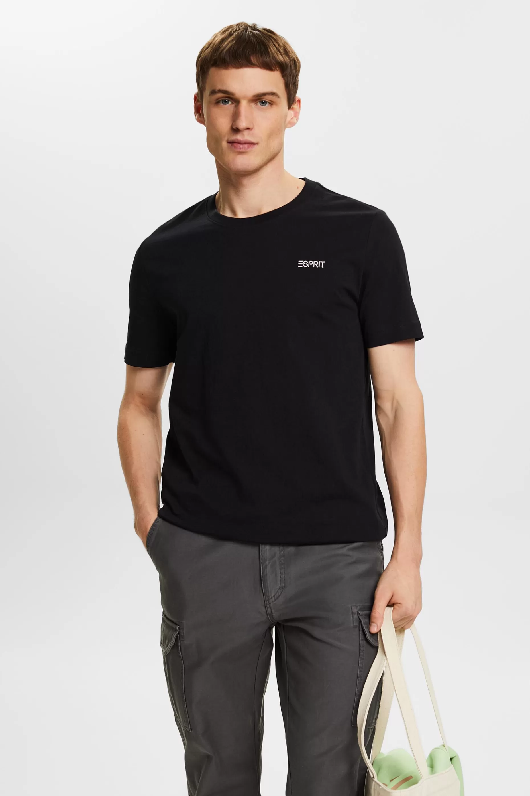 ESPRIT Logo Cotton Jersey T-Shirt at our Online Shop *Men T-Shirts + Polos