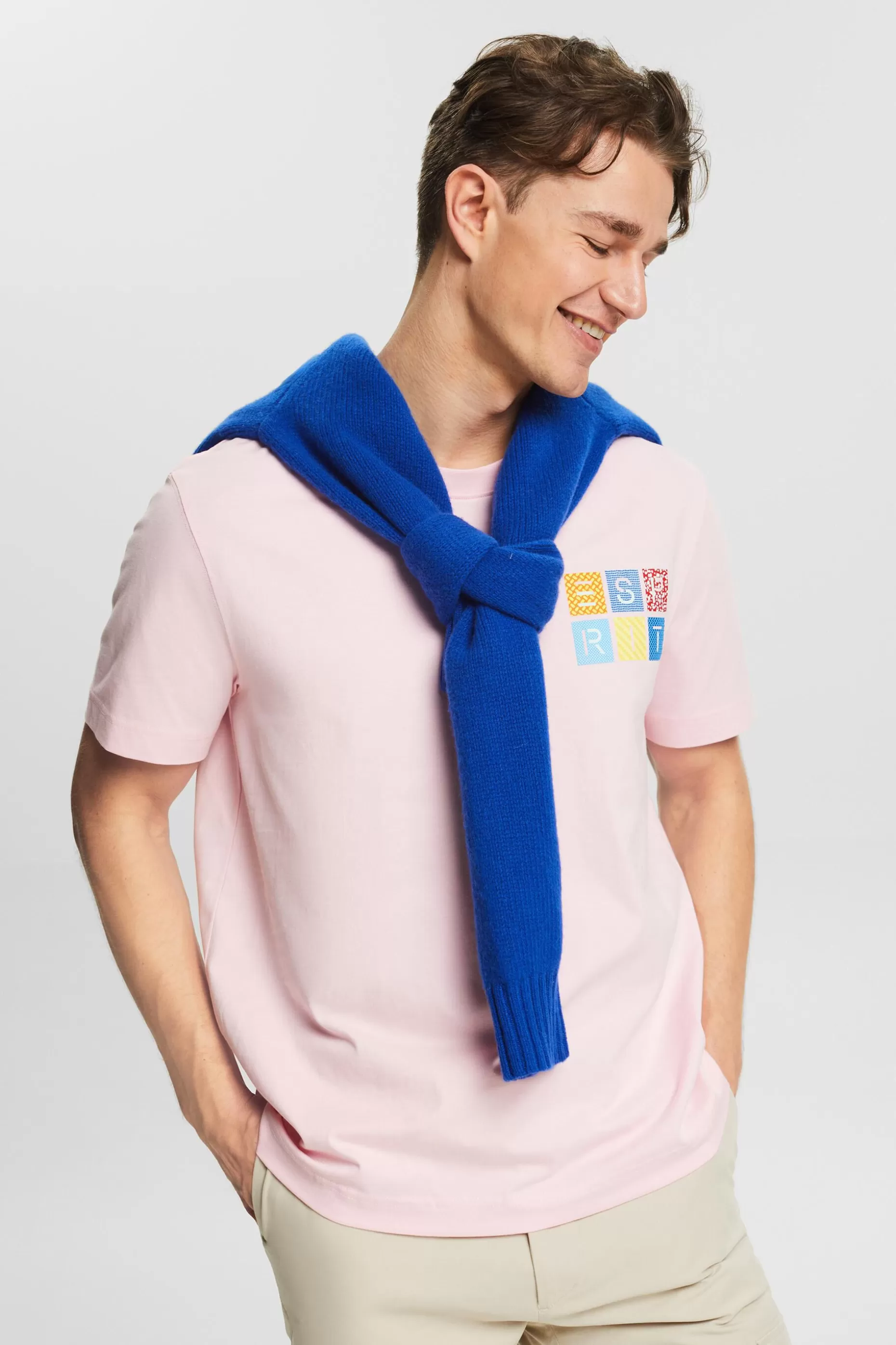ESPRIT Logo Cotton Jersey T-Shirt at our Online Shop *Men T-Shirts + Polos