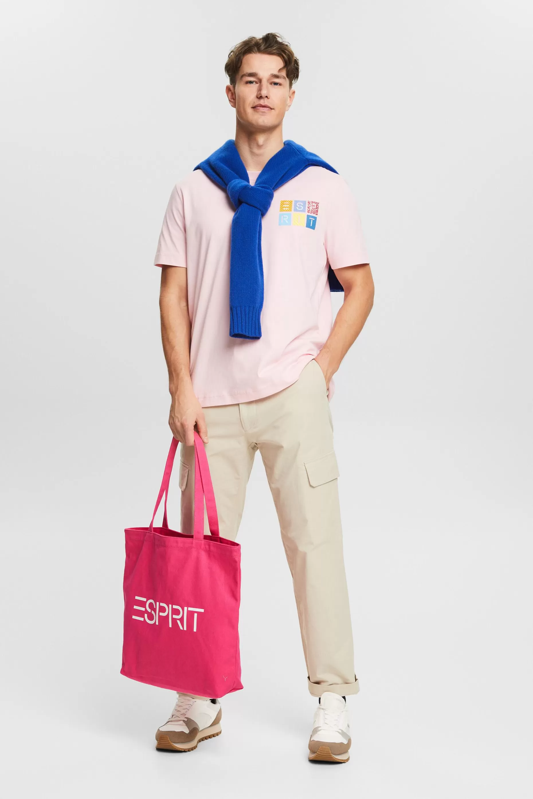 ESPRIT Logo Cotton Jersey T-Shirt at our Online Shop *Men T-Shirts + Polos