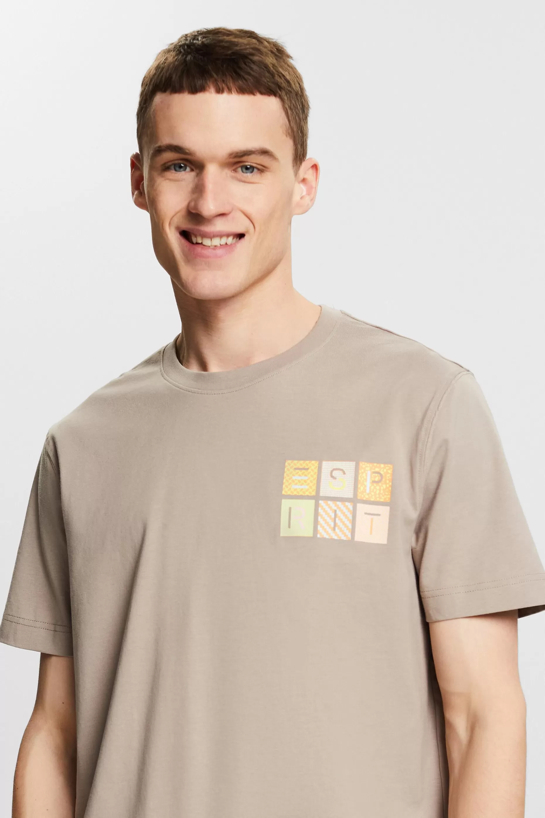 ESPRIT Logo Cotton Jersey T-Shirt at our Online Shop *Men T-Shirts + Polos