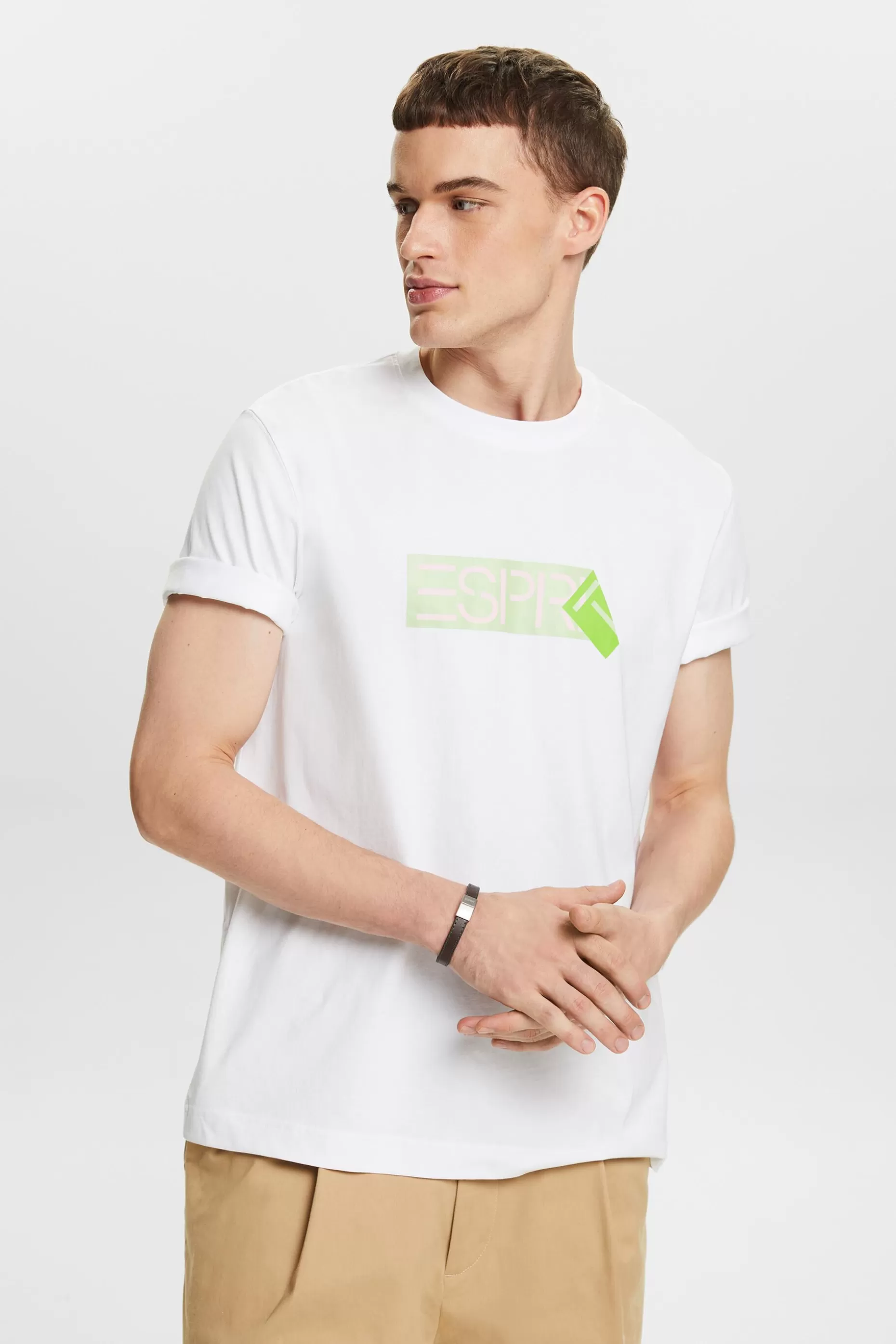 ESPRIT Logo Cotton Jersey T-Shirt at our Online Shop *Men T-Shirts + Polos