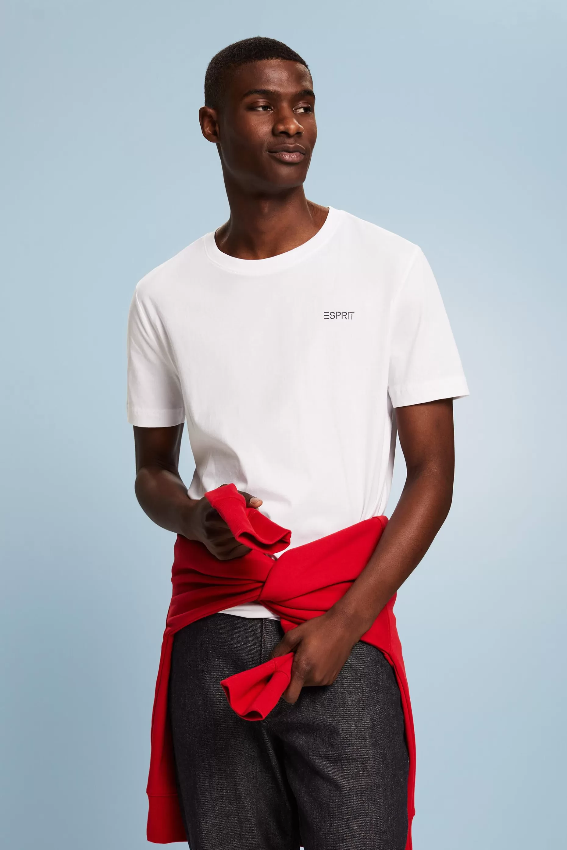 ESPRIT Logo Cotton Jersey T-Shirt at our Online Shop *Men The Spring Edit