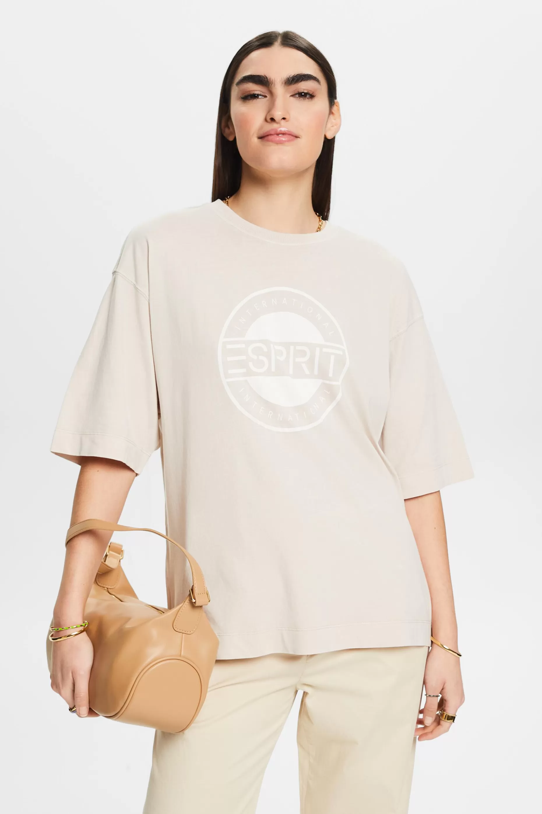 ESPRIT Logo Cotton Jersey T-Shirt at our Online Shop *Women T-Shirts + Tops