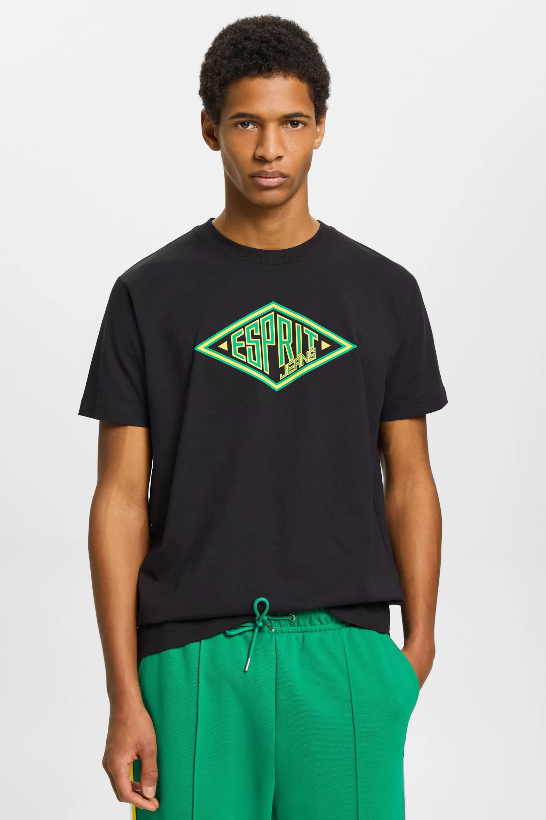 ESPRIT Logo Cotton T-Shirt at our Online Shop *Men Tops