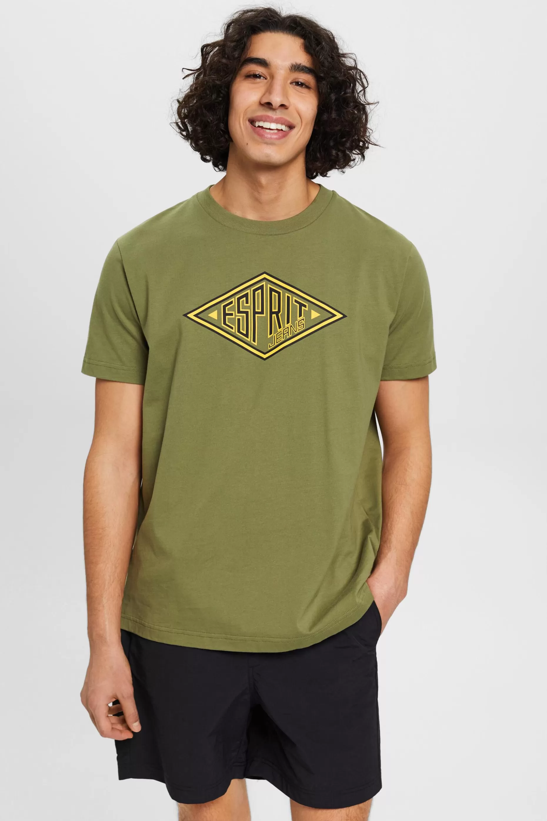 ESPRIT Logo Cotton T-Shirt at our Online Shop *Men T-Shirts + Polos
