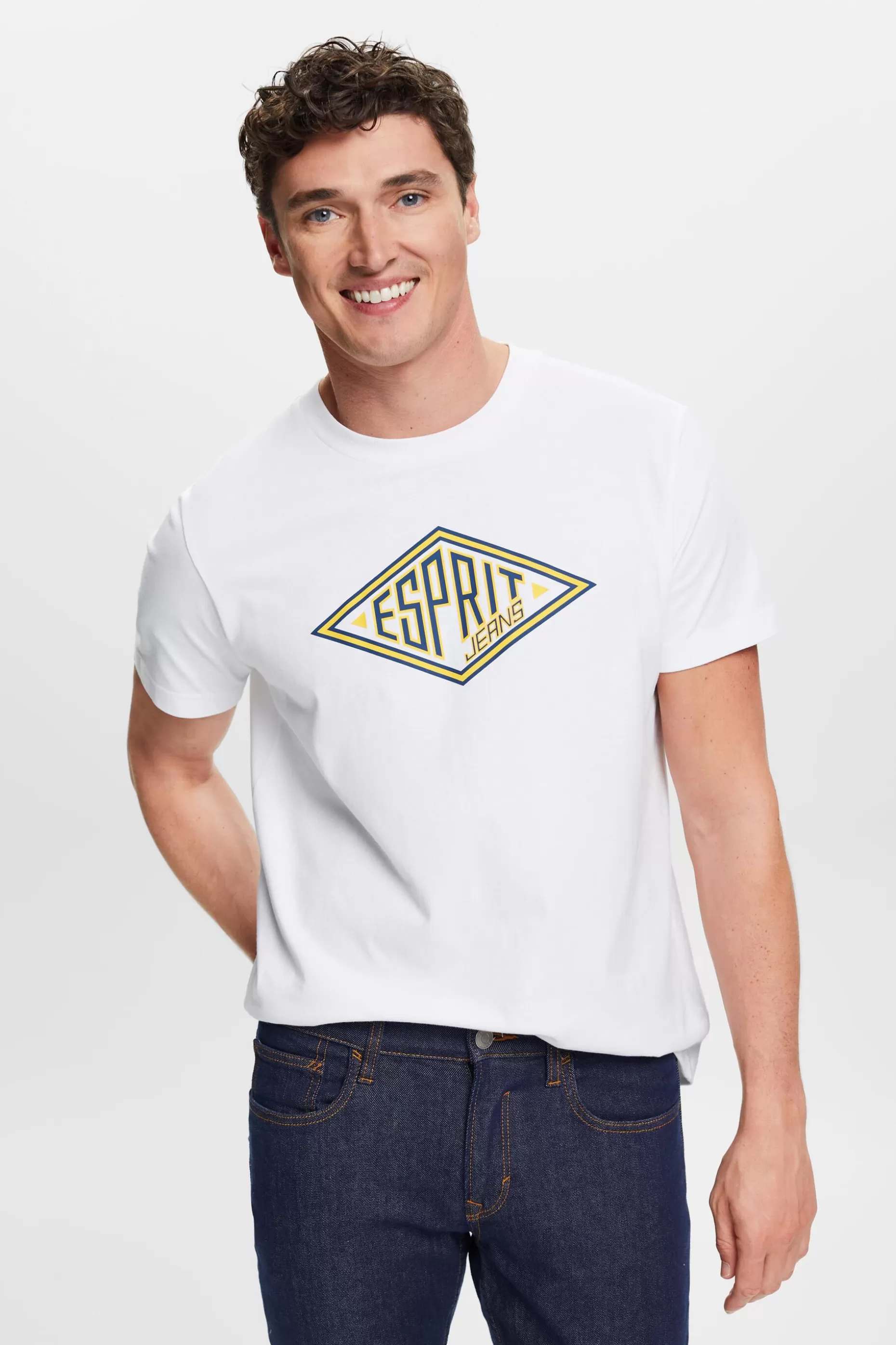 ESPRIT Logo Cotton T-Shirt at our Online Shop *Men T-Shirts + Polos