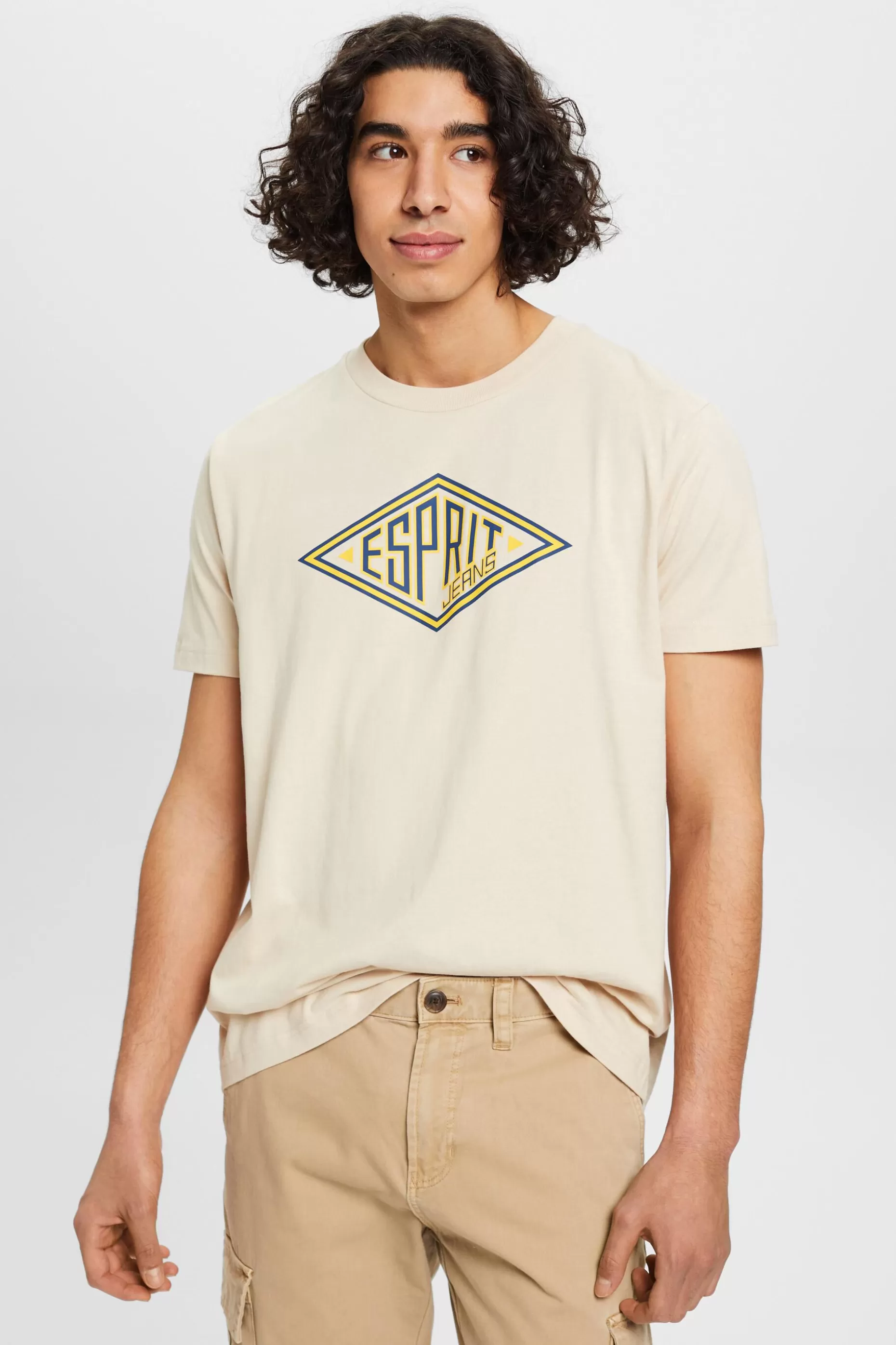 ESPRIT Logo Cotton T-Shirt at our Online Shop *Men T-Shirts + Polos