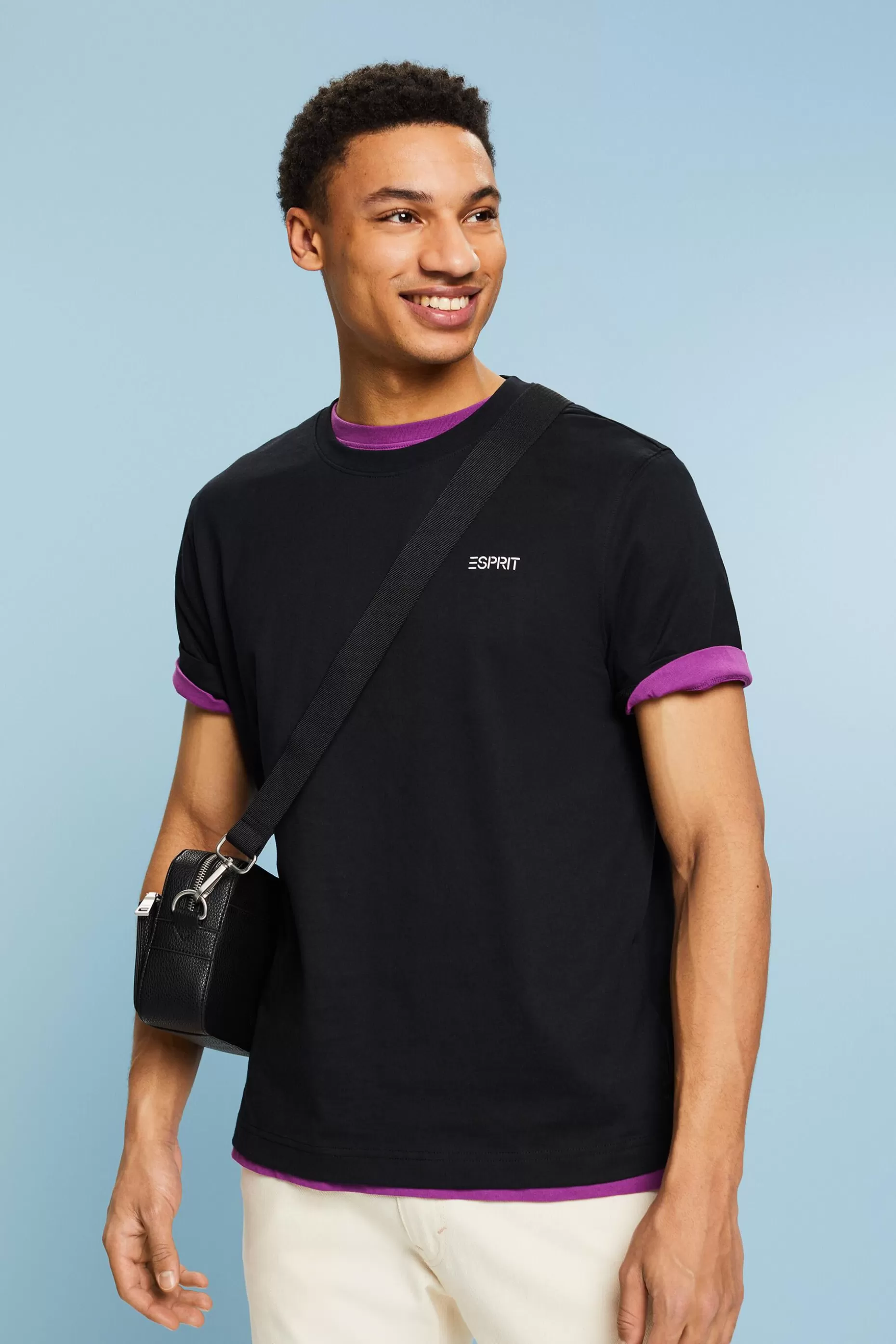 ESPRIT Logo Cotton T-Shirt at our Online Shop *Men T-Shirts + Polos