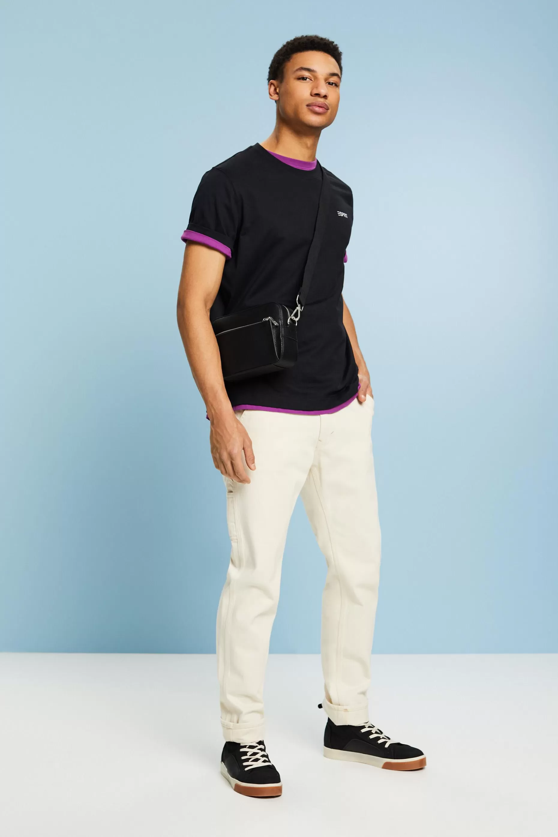 ESPRIT Logo Cotton T-Shirt at our Online Shop *Men T-Shirts + Polos