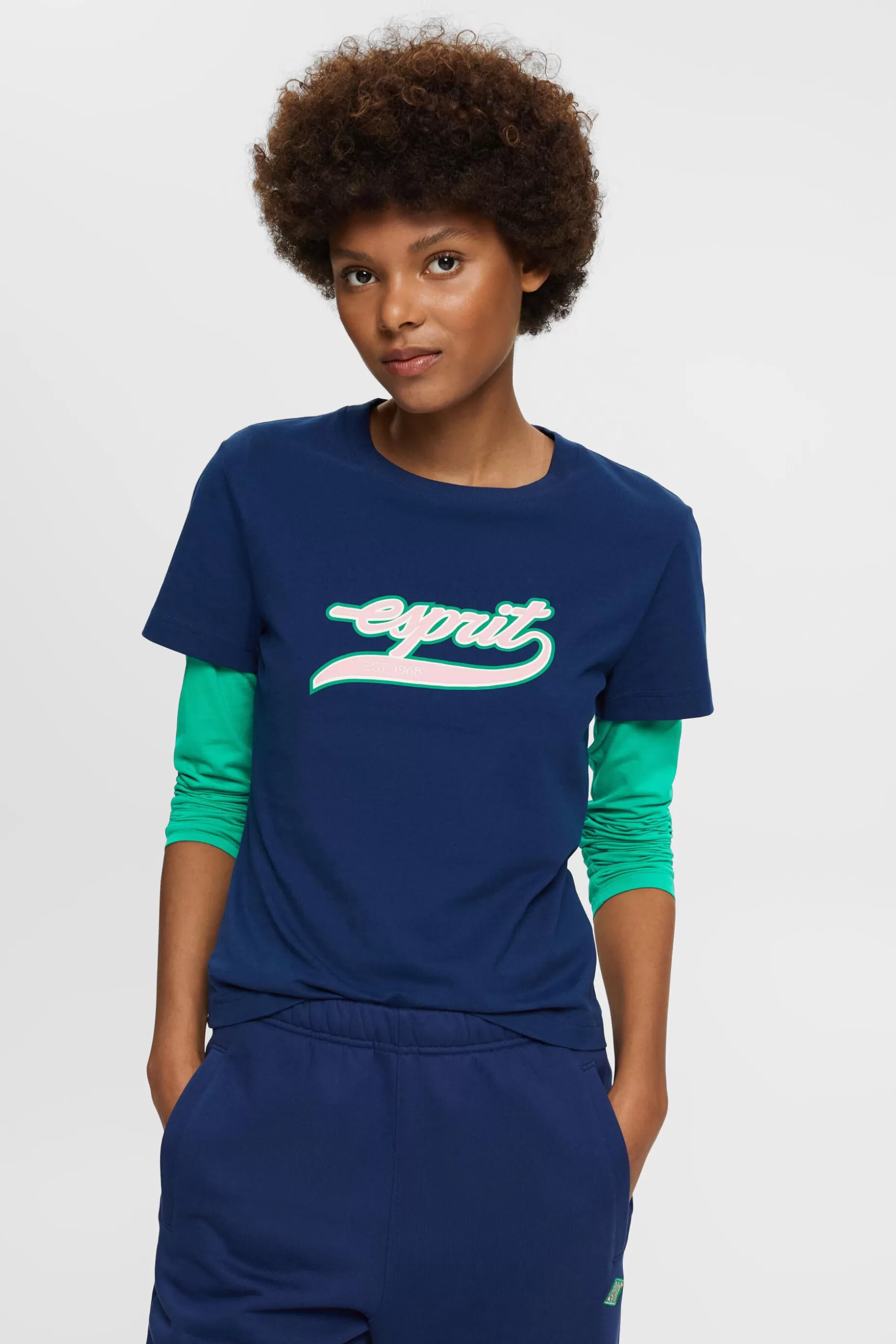 ESPRIT Logo Cotton T-Shirt at our Online Shop *Women T-Shirts + Tops