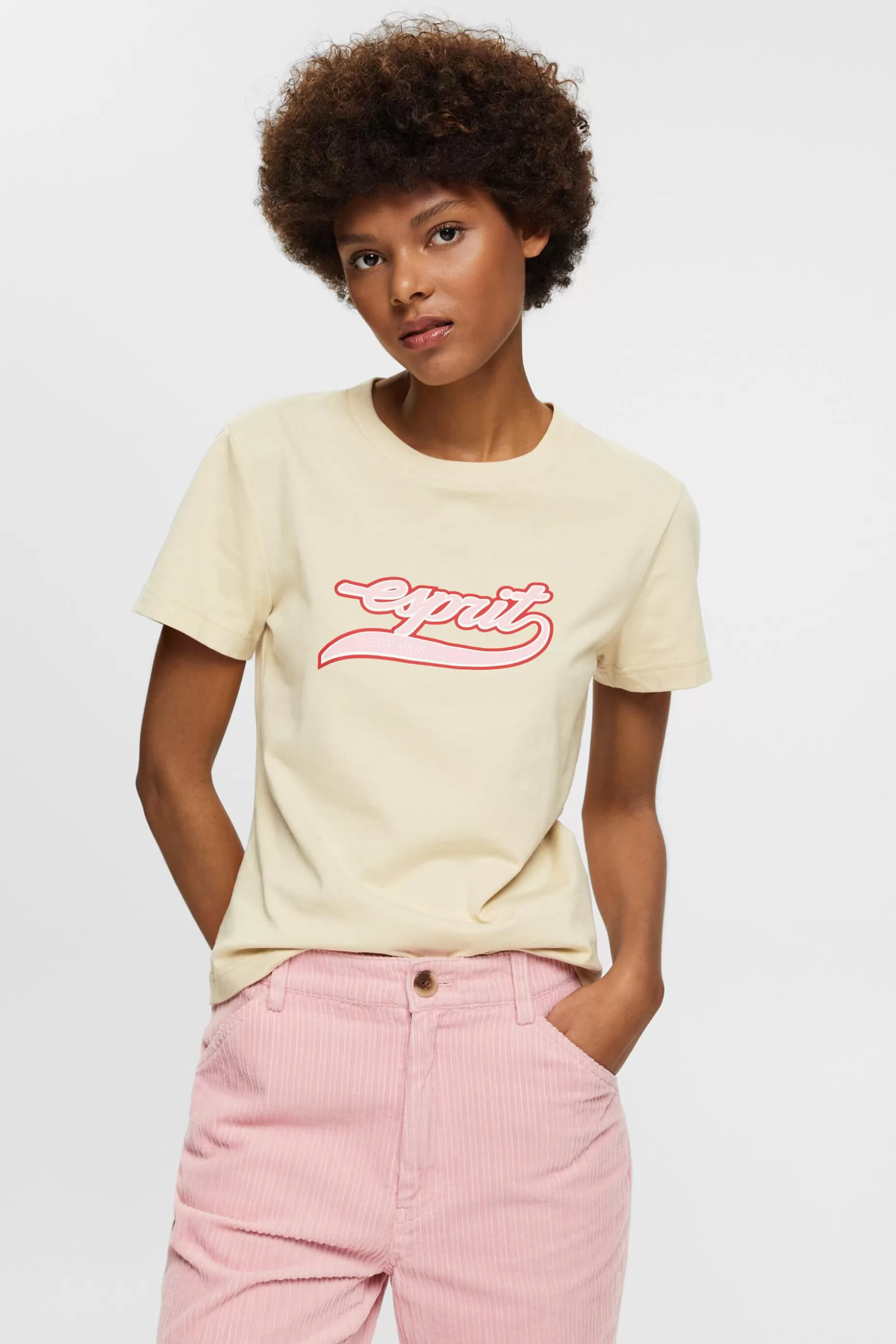 ESPRIT Logo Cotton T-Shirt at our Online Shop *Women T-Shirts + Tops