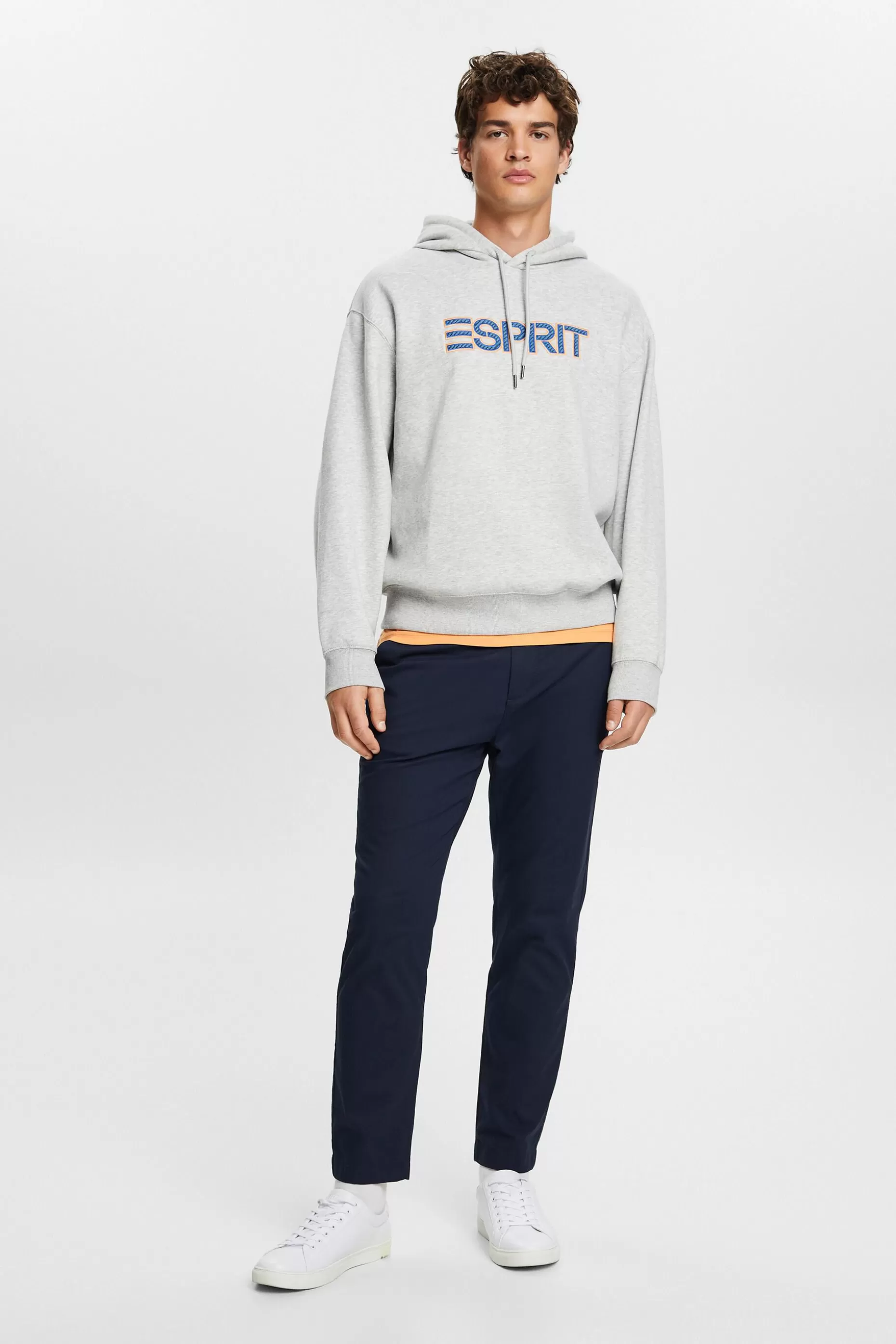 ESPRIT Logo Cotton-Blend Hoodie at our Online Shop *Men Tops