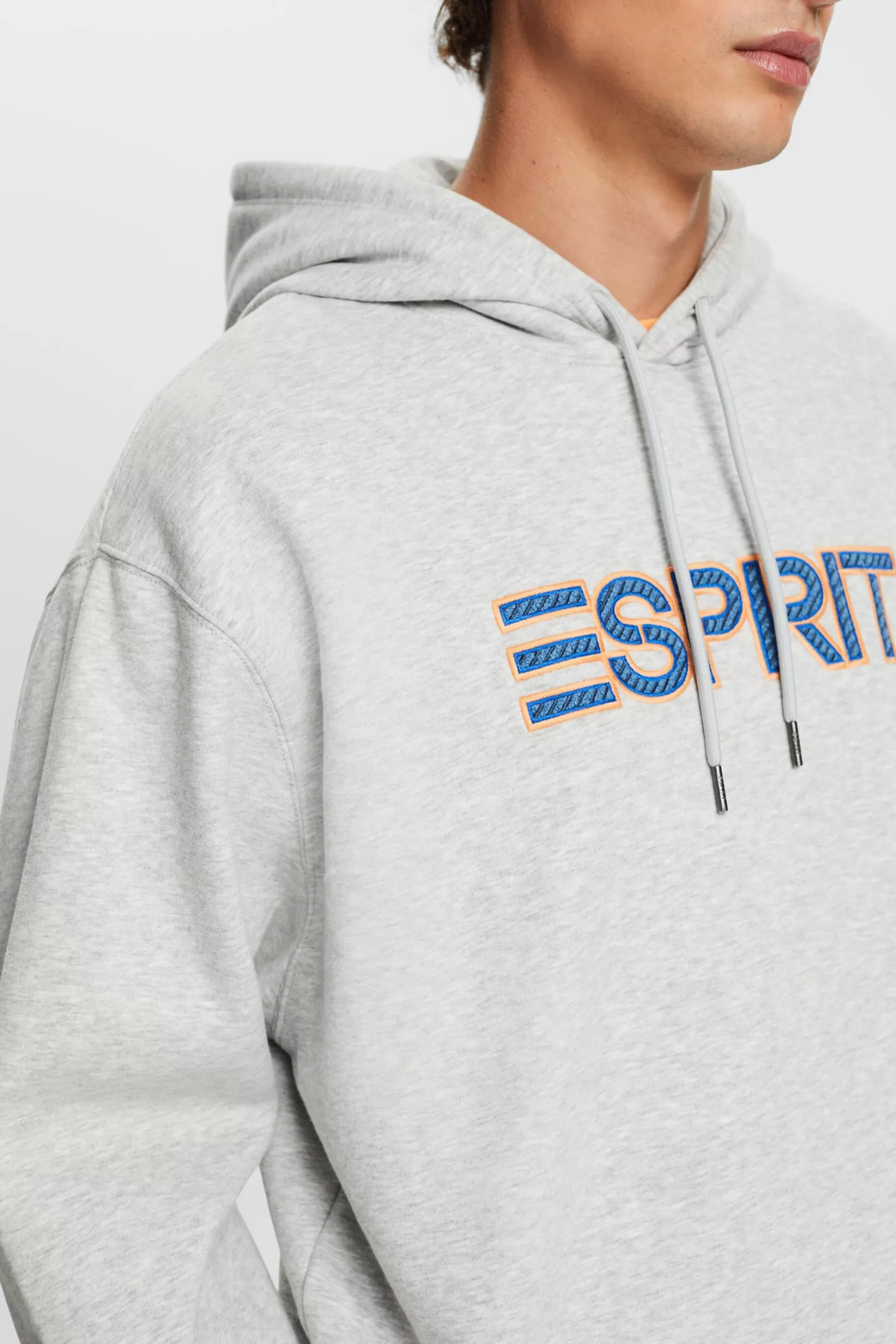 ESPRIT Logo Cotton-Blend Hoodie at our Online Shop *Men Tops