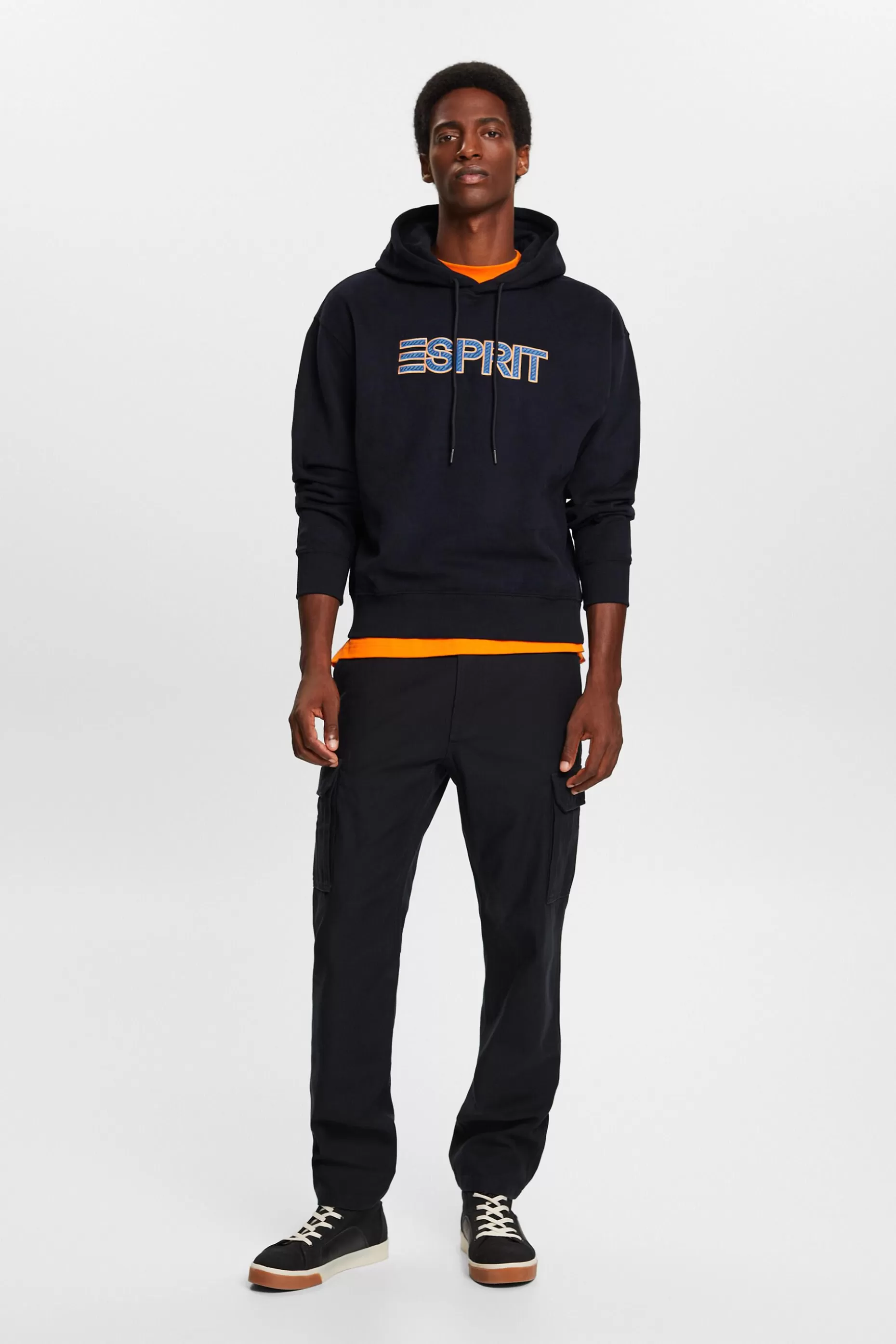 ESPRIT Logo Cotton-Blend Hoodie at our Online Shop *Men Sweatshirts + Hoodies