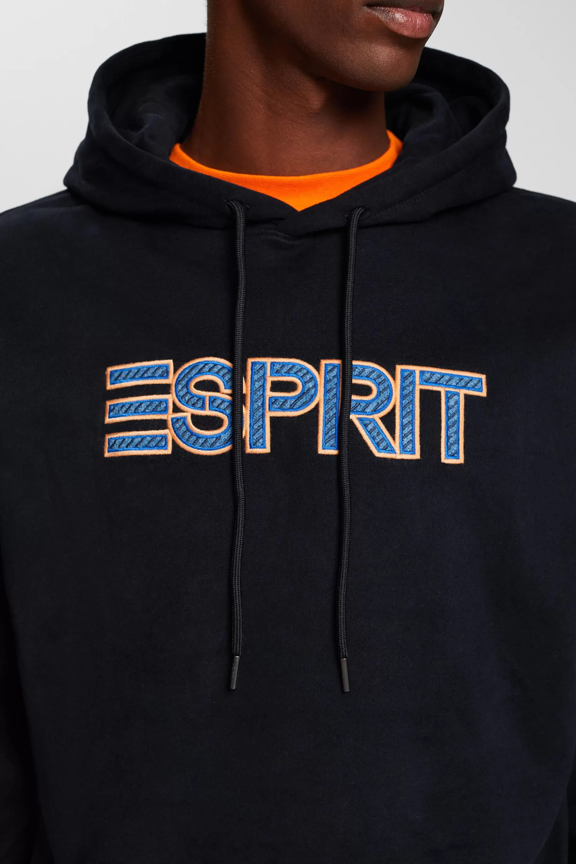 ESPRIT Logo Cotton-Blend Hoodie at our Online Shop *Men Sweatshirts + Hoodies