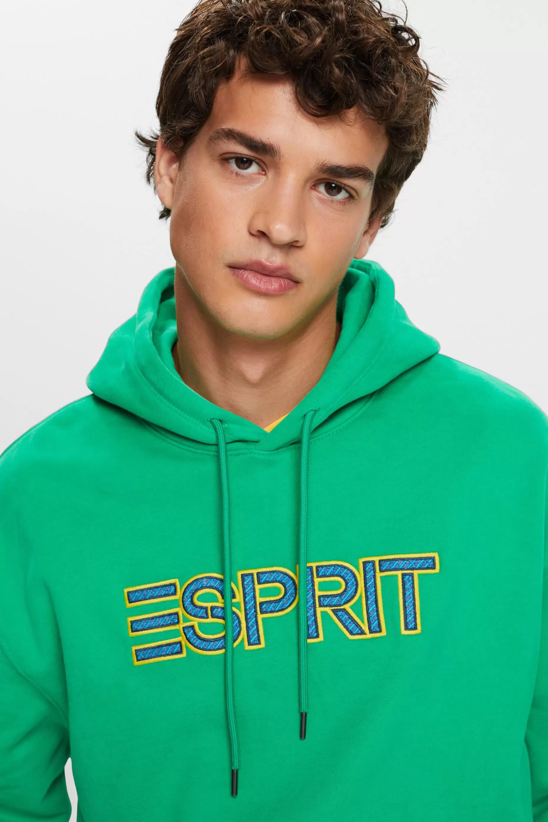ESPRIT Logo Cotton-Blend Hoodie at our Online Shop *Men Sweatshirts + Hoodies