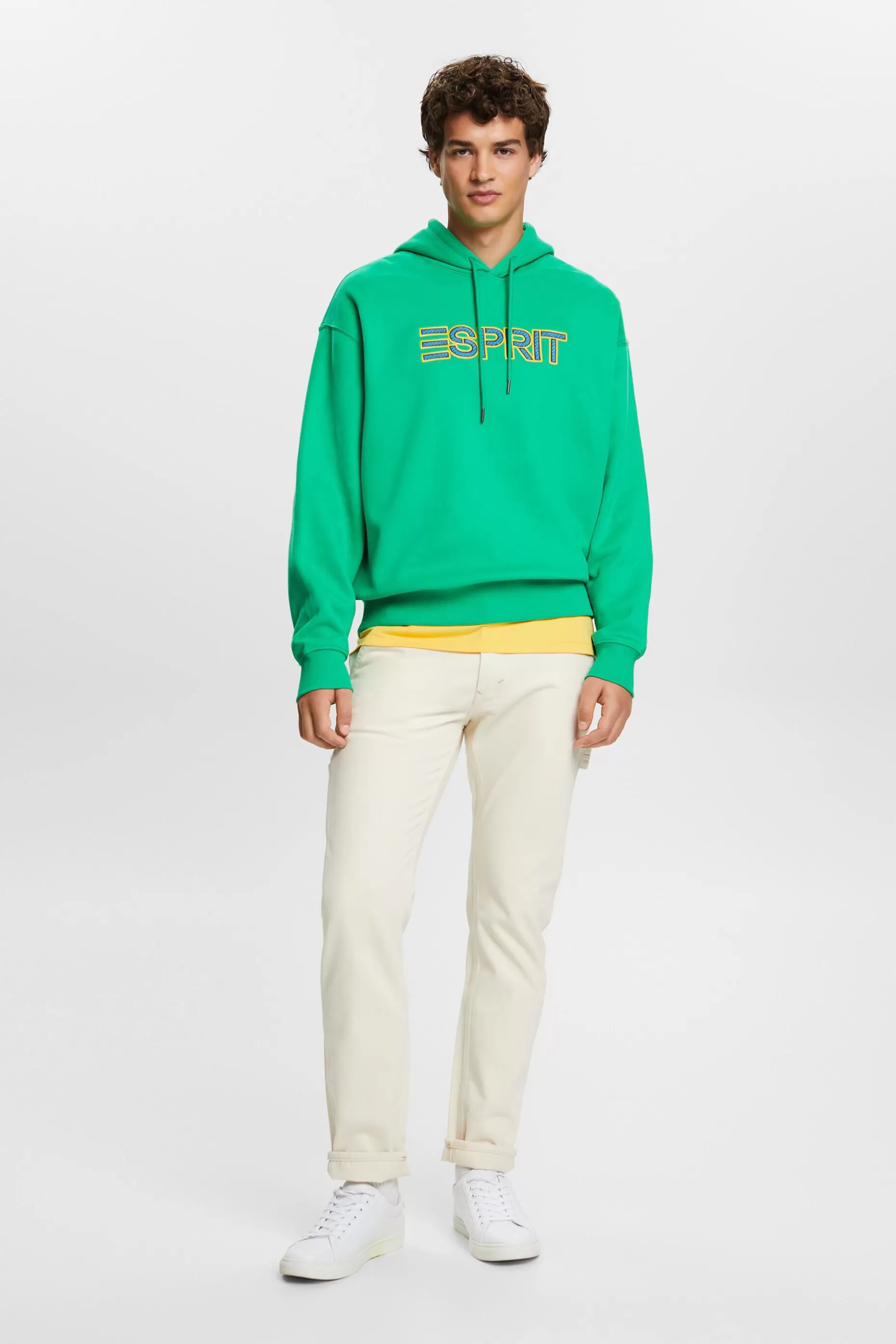 ESPRIT Logo Cotton-Blend Hoodie at our Online Shop *Men Sweatshirts + Hoodies