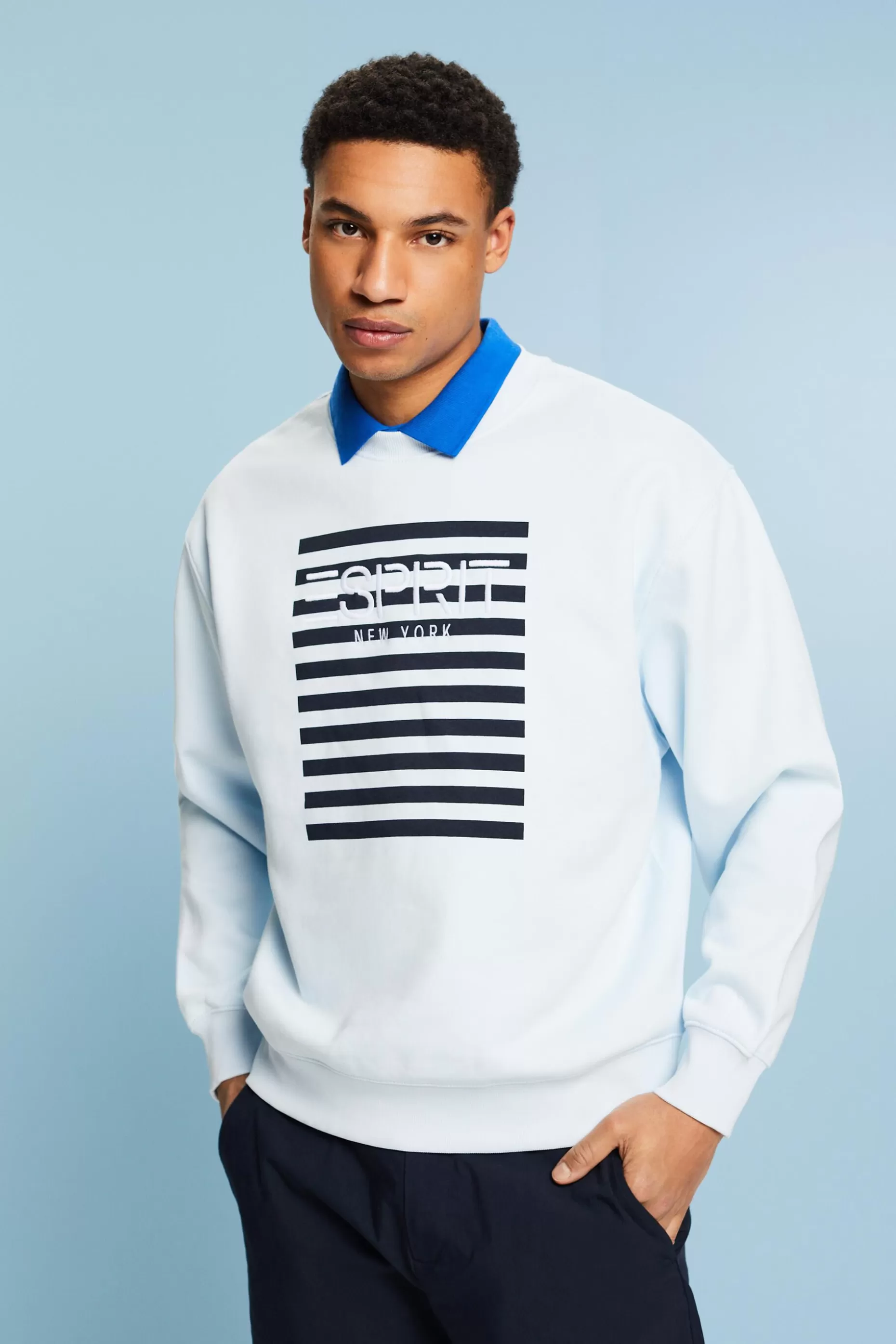 ESPRIT Logo Crewneck Sweatshirt at our Online Shop *Men Sweatshirts + Hoodies
