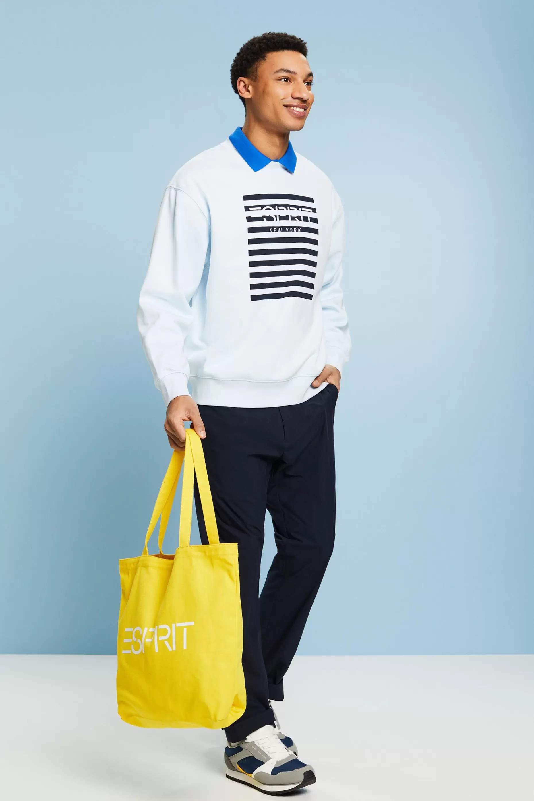 ESPRIT Logo Crewneck Sweatshirt at our Online Shop *Men Sweatshirts + Hoodies