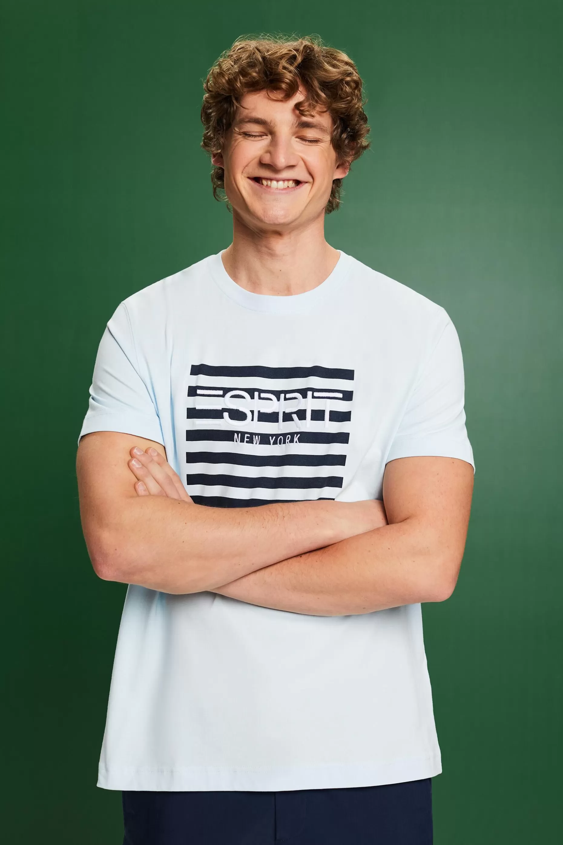 ESPRIT Logo Crewneck T-Shirt at our Online Shop *Men T-Shirts + Polos
