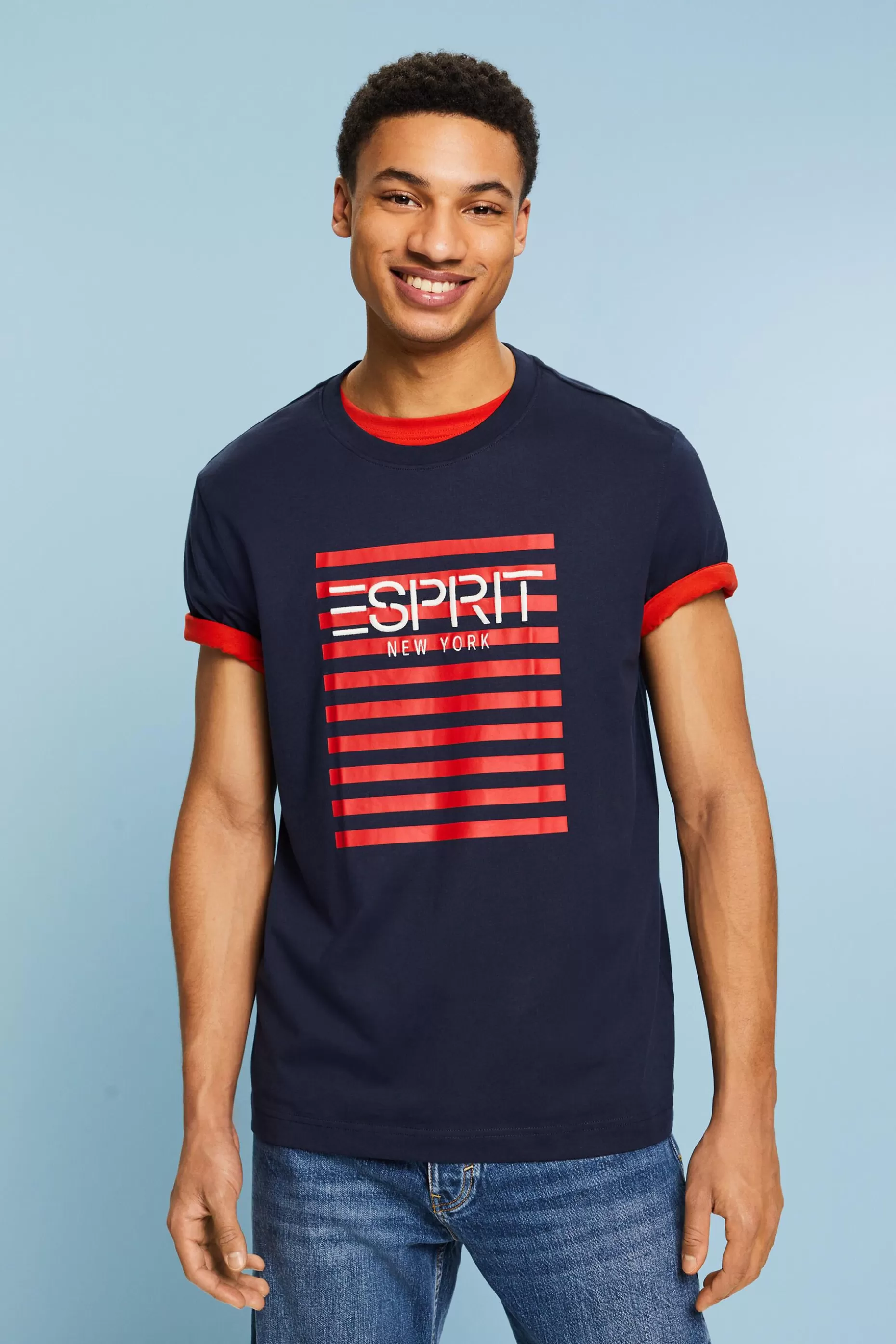 ESPRIT Logo Crewneck T-Shirt at our Online Shop *Men T-Shirts + Polos