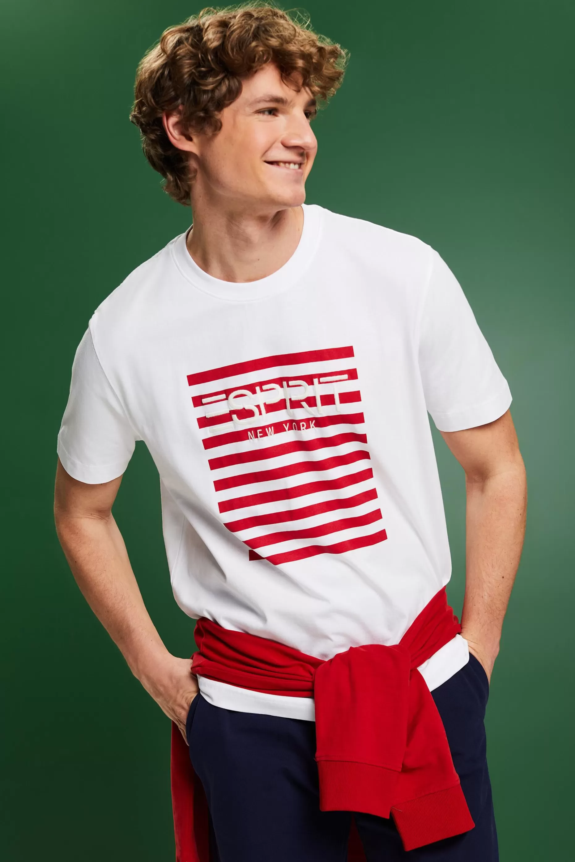ESPRIT Logo Crewneck T-Shirt at our Online Shop *Men The Spring Edit
