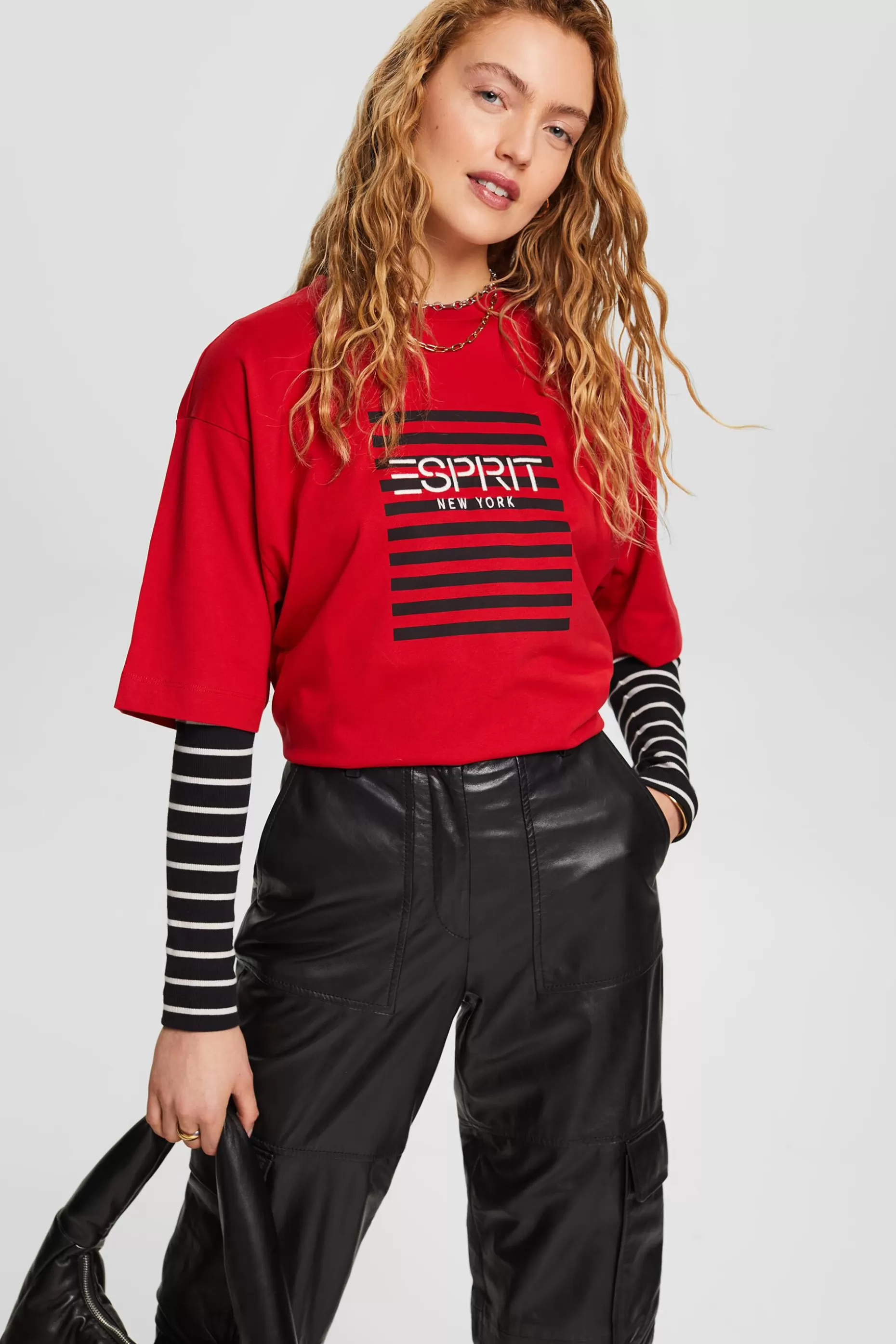 ESPRIT Logo Crewneck T-Shirt at our Online Shop *Women T-Shirts + Tops