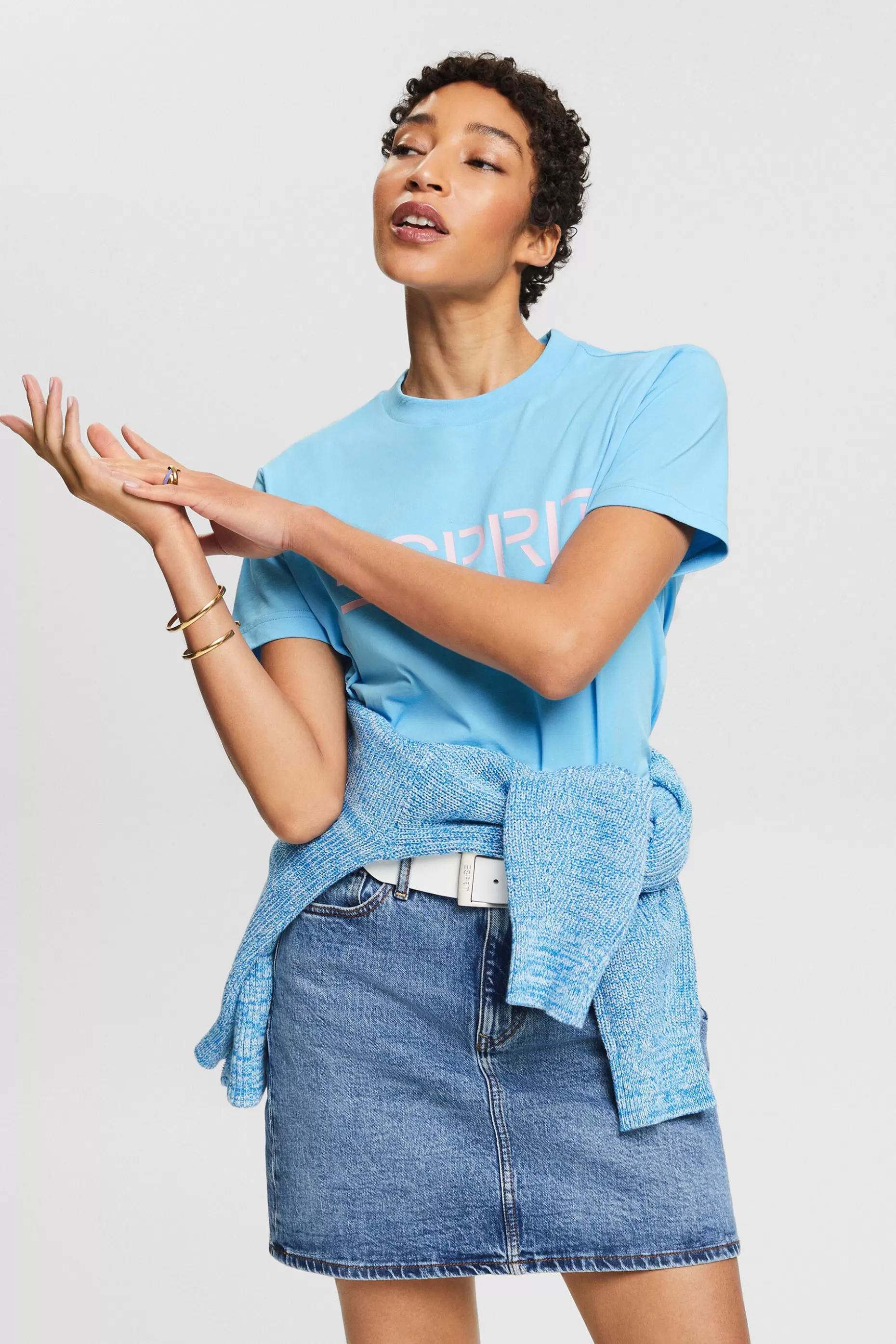 ESPRIT Logo Crewneck T-Shirt at our Online Shop *Women T-Shirts + Tops