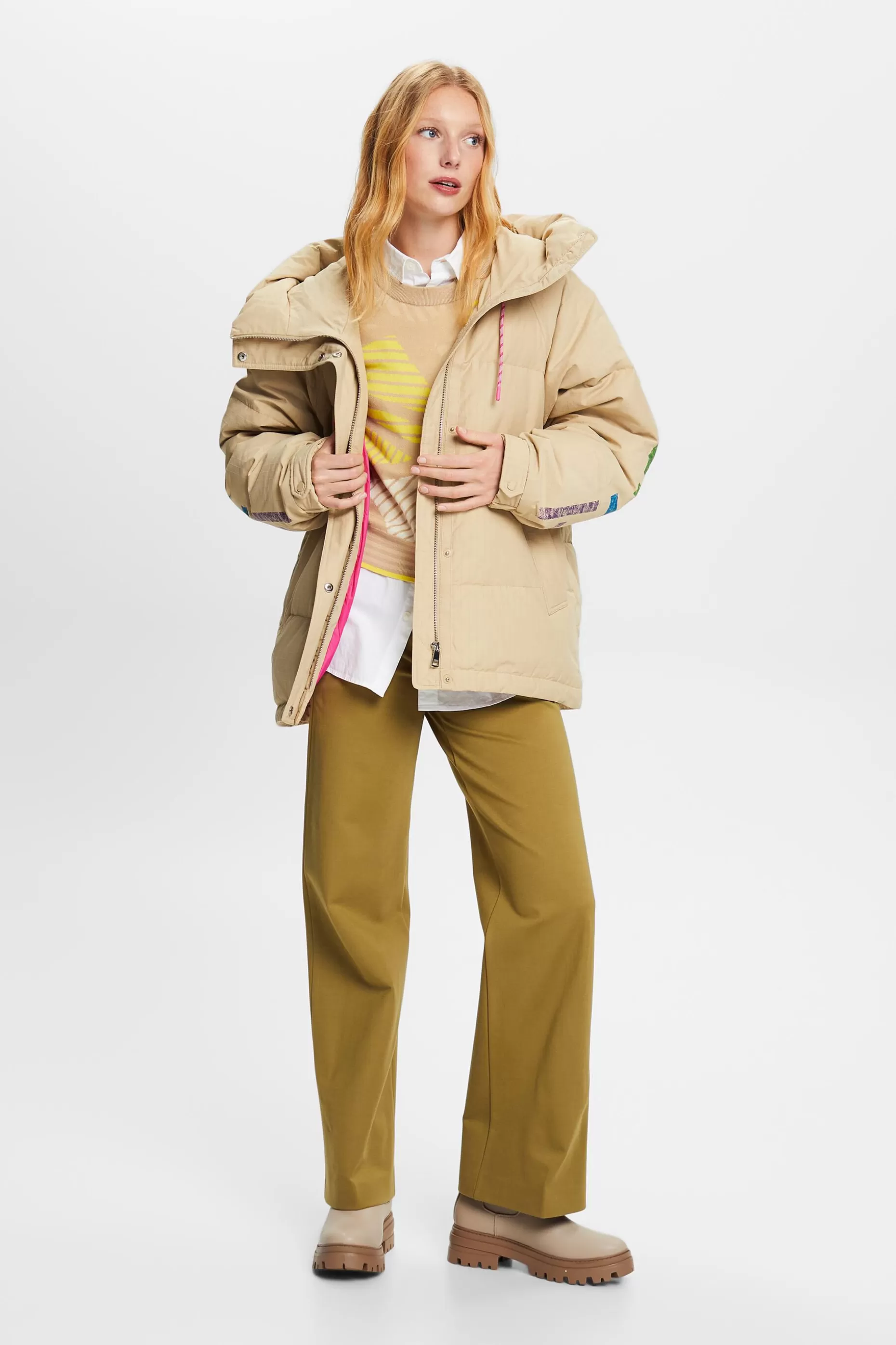 ESPRIT Logo Down Puffer Jacket at our Online Shop *Women Tops