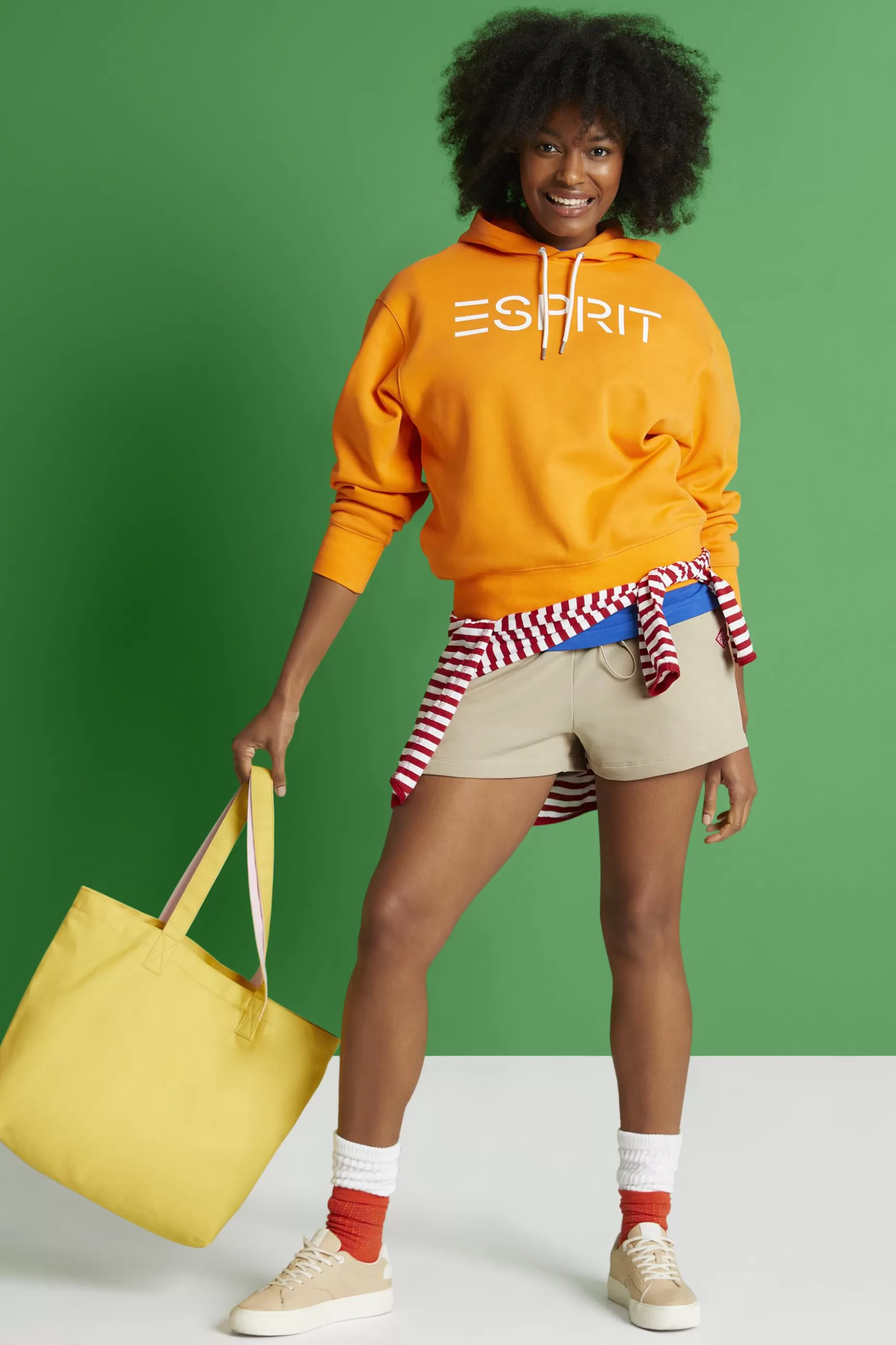 ESPRIT Logo Drawstring Cotton Short at our Online Shop *Women Skirts + Shorts