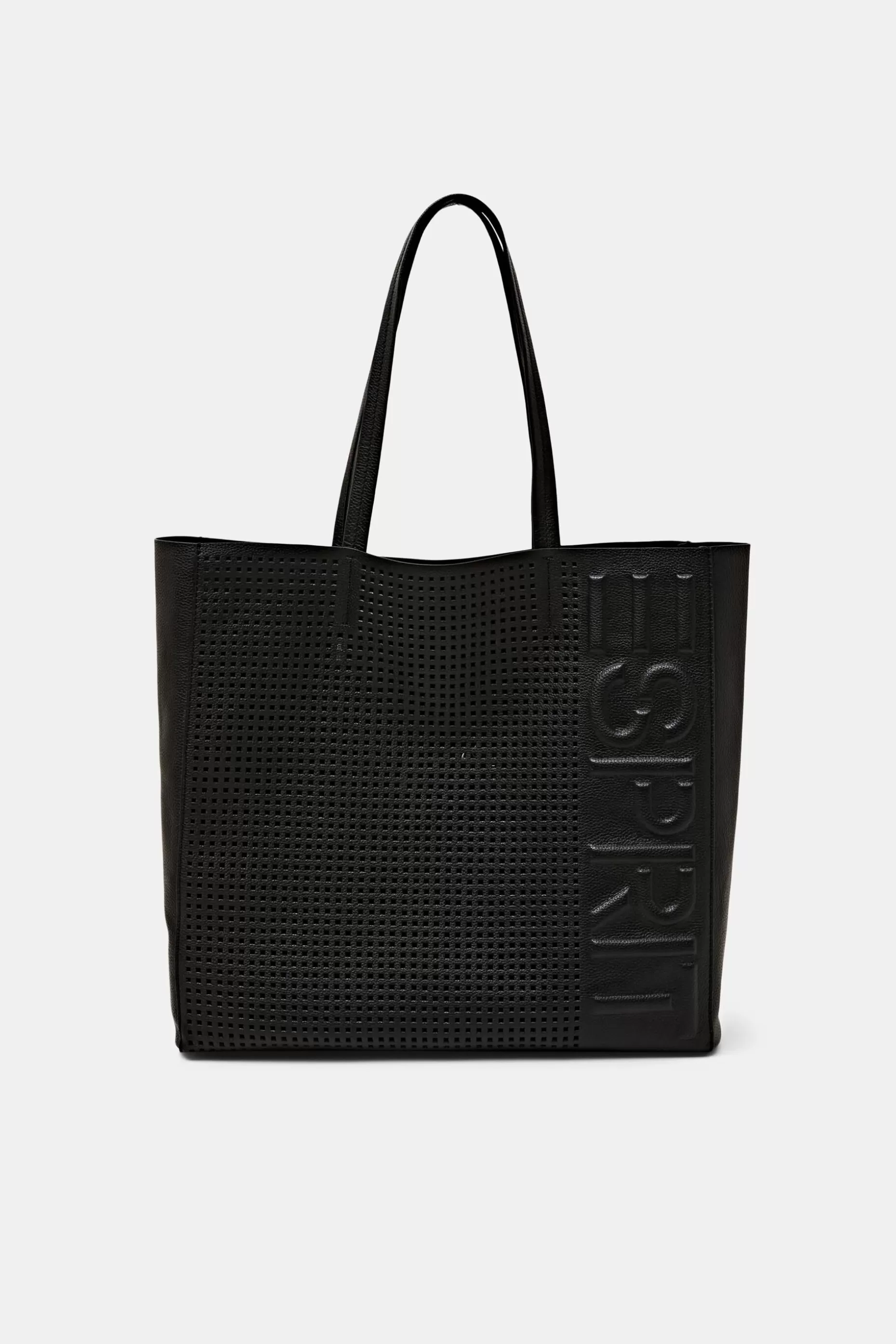 ESPRIT Logo Embossed Leather Tote at our Online Shop *Women Premium Picks