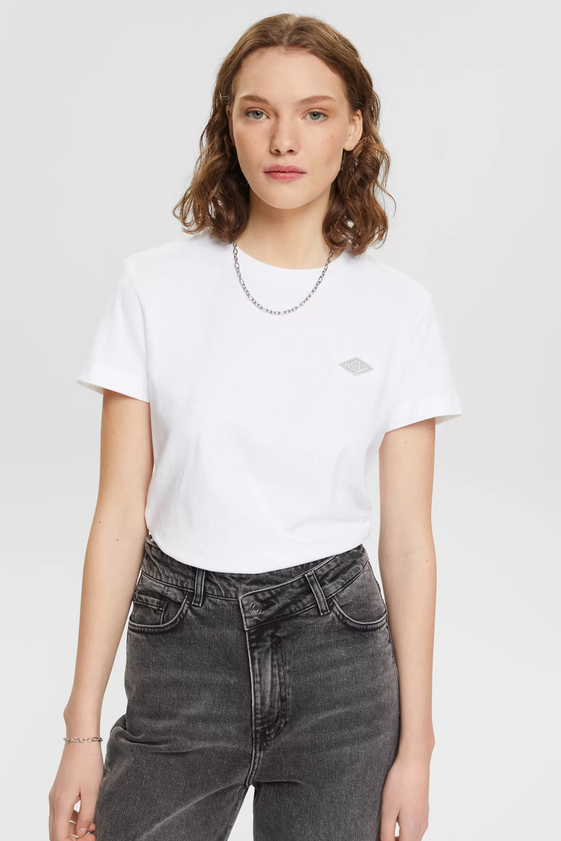 ESPRIT Logo Embroidered Cotton Jersey T-Shirt at our Online Shop *Boys Boys
