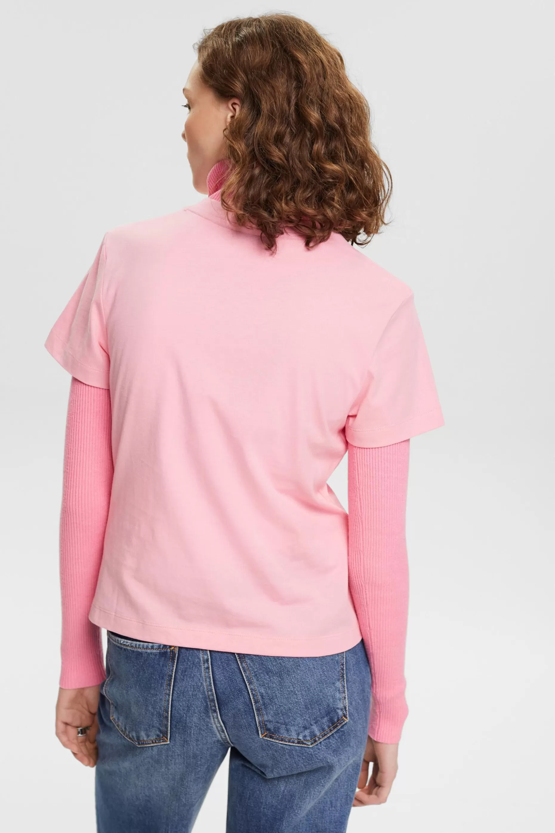 ESPRIT Logo Embroidered Cotton Jersey T-Shirt at our Online Shop *Women T-Shirts + Tops