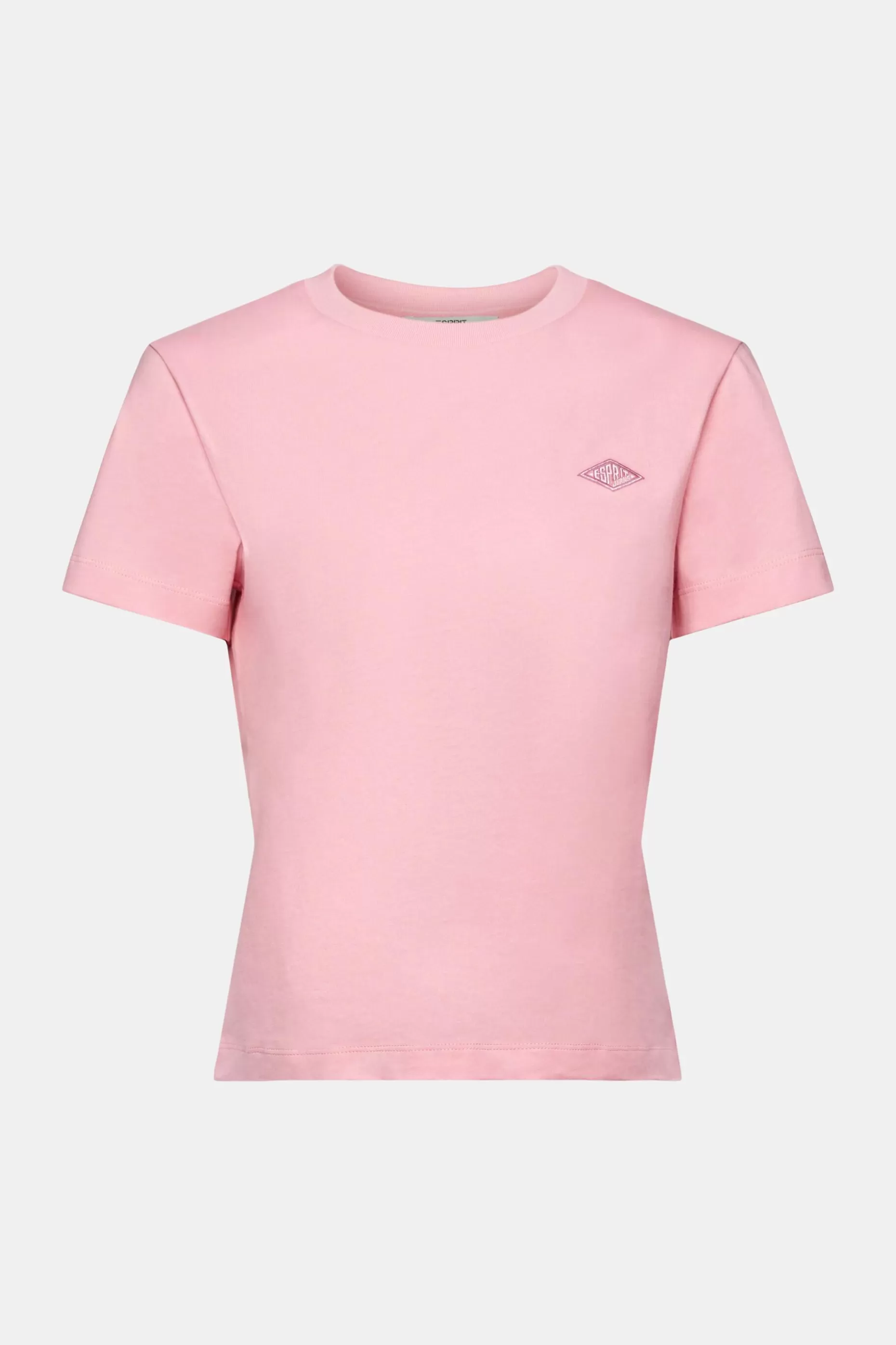 ESPRIT Logo Embroidered Cotton Jersey T-Shirt at our Online Shop *Women T-Shirts + Tops