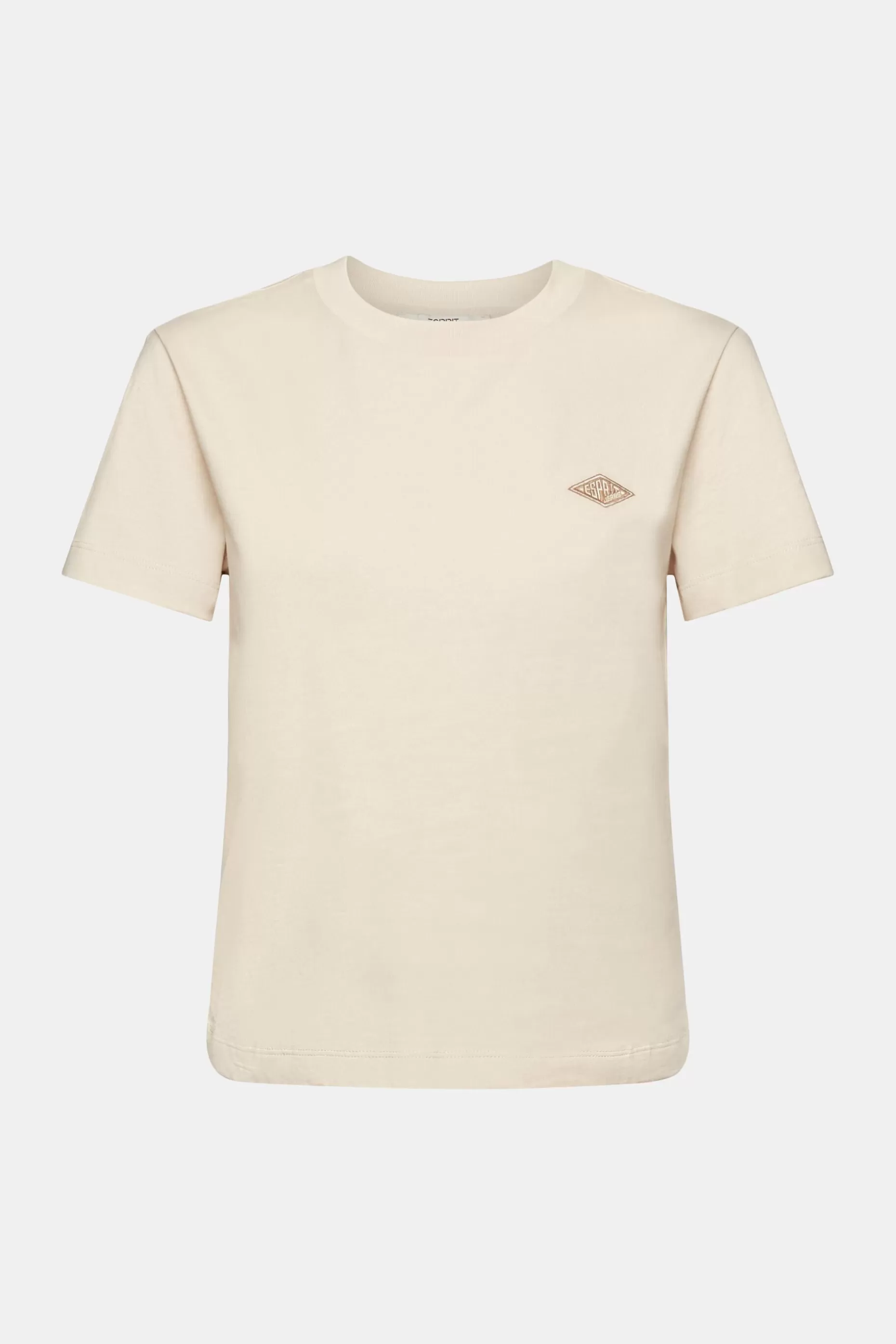 ESPRIT Logo Embroidered Cotton Jersey T-Shirt at our Online Shop *Women T-Shirts + Tops