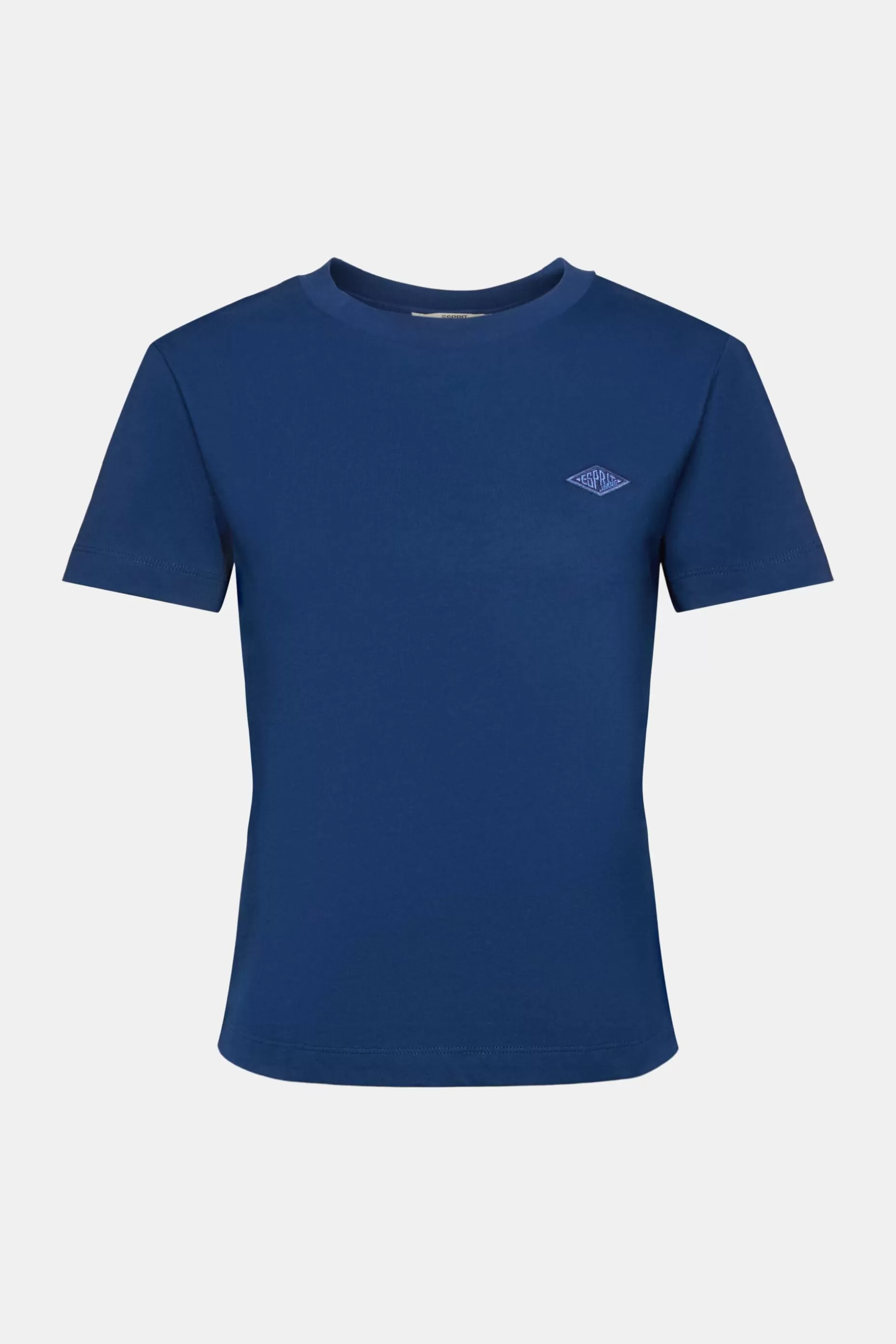 ESPRIT Logo Embroidered Cotton Jersey T-Shirt at our Online Shop *Women T-Shirts + Tops