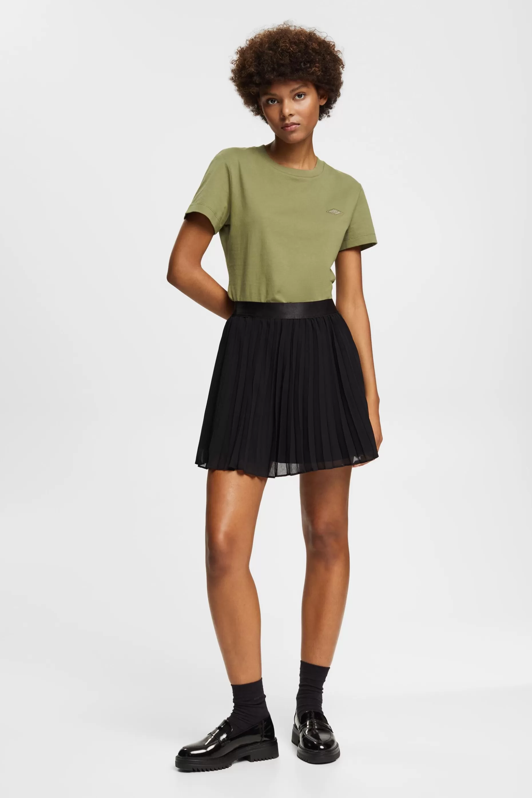 ESPRIT Logo Embroidered Cotton Jersey T-Shirt at our Online Shop *Women T-Shirts + Tops