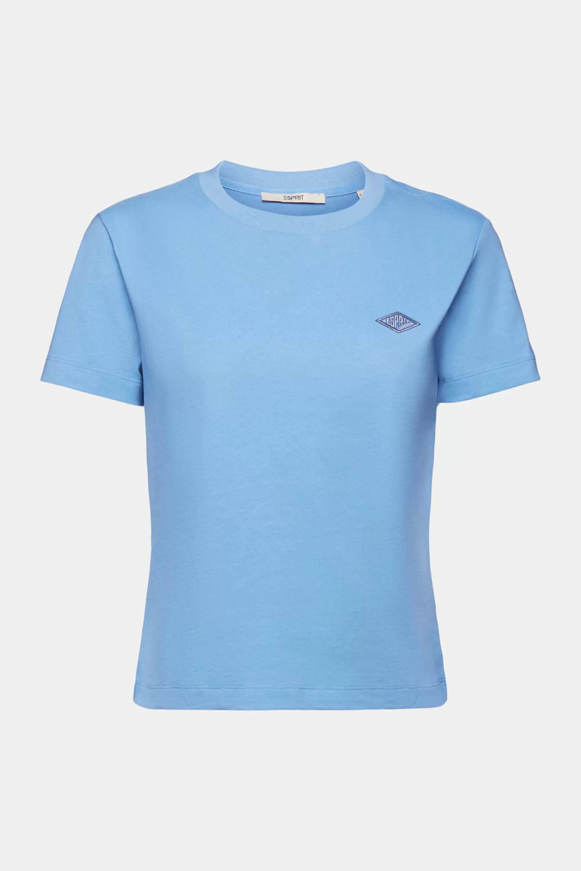 ESPRIT Logo Embroidered Cotton Jersey T-Shirt at our Online Shop *Women T-Shirts + Tops
