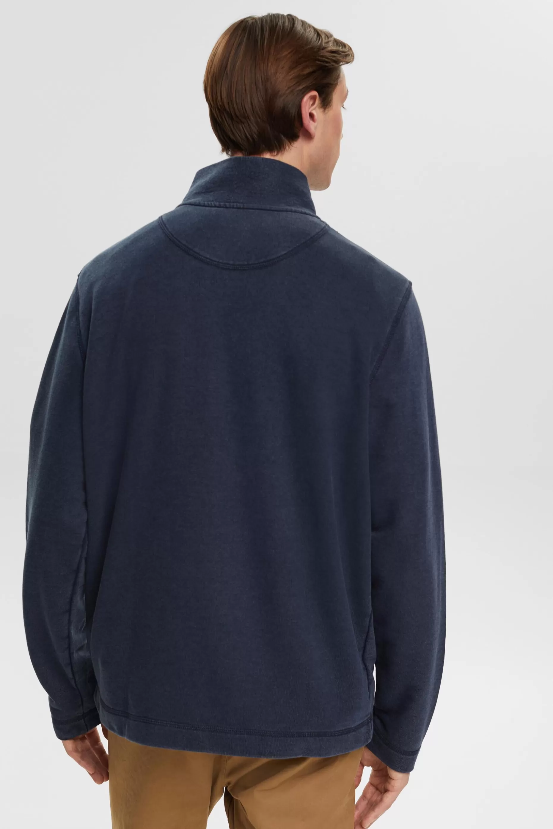 ESPRIT Logo Embroidered Half Zip Sweatshirt at our Online Shop *Men Tops