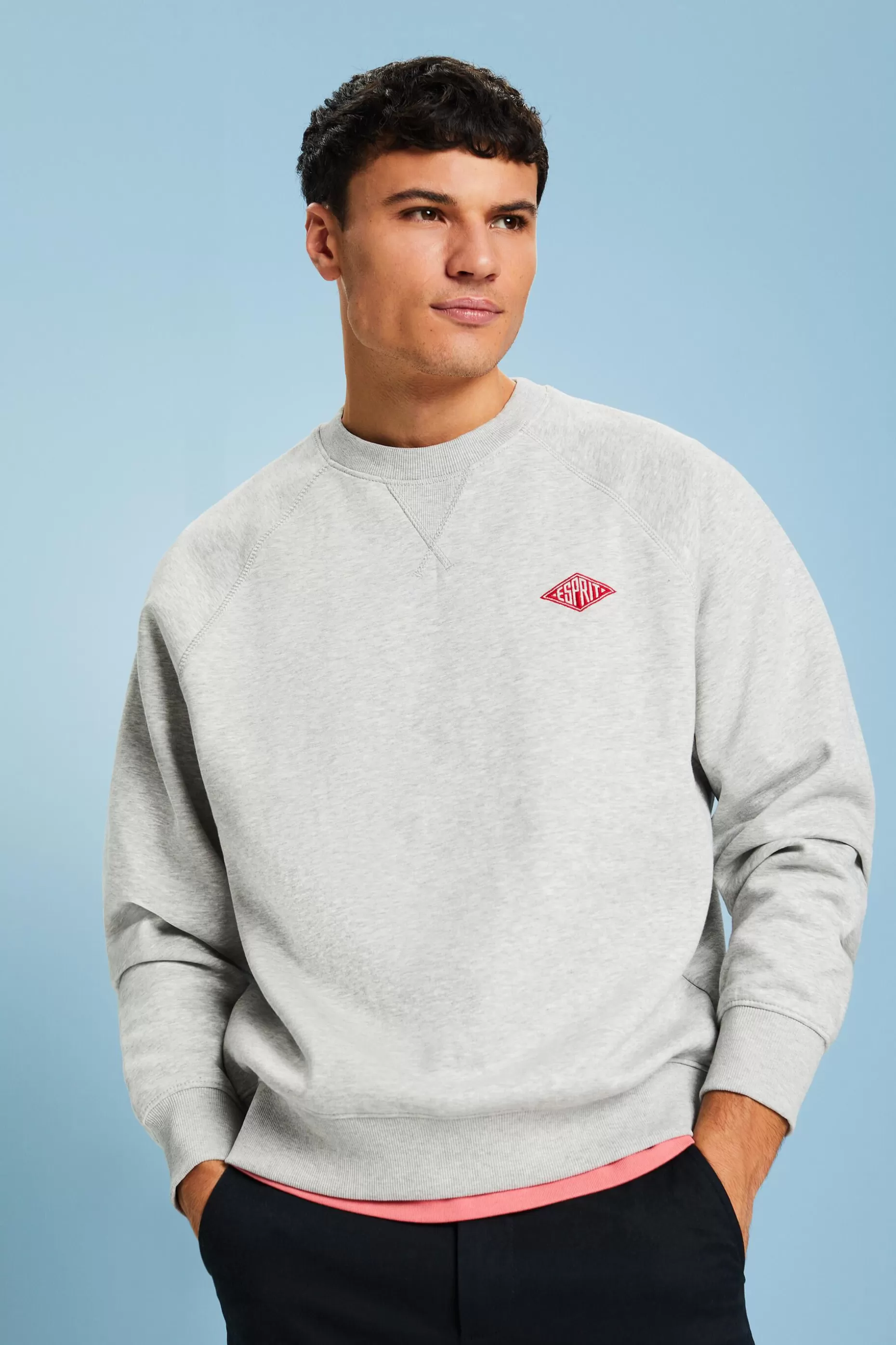 ESPRIT Logo Fleece Sweatshirt at our Online Shop *Men Tops