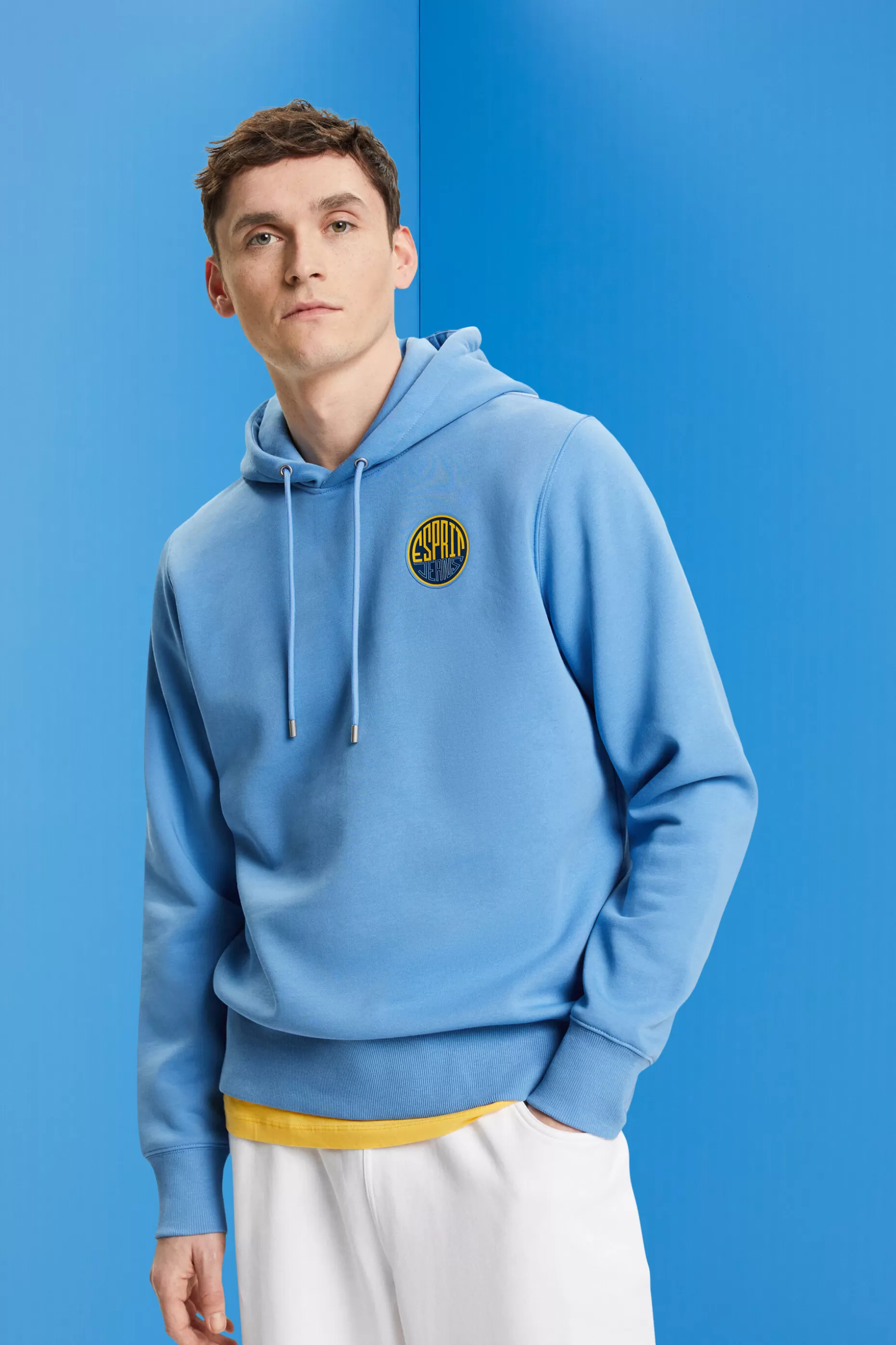 ESPRIT Logo Hooded Cotton Sweatshirt at our Online Shop *Men Sweatshirts + Hoodies