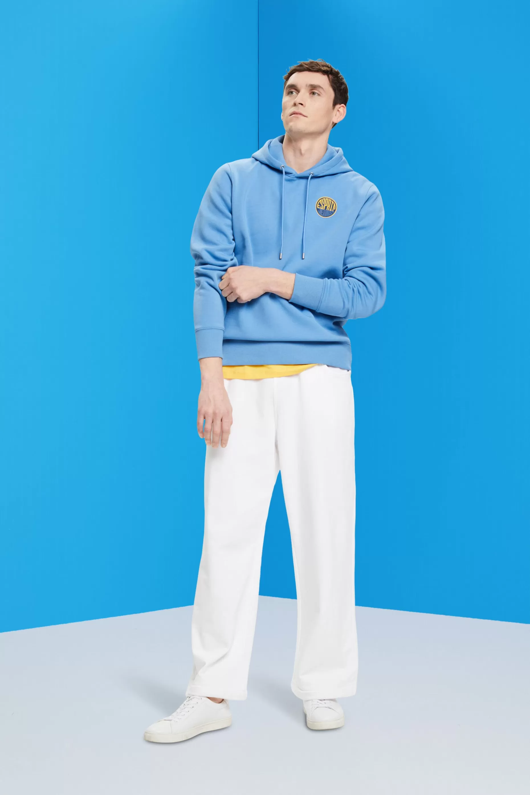 ESPRIT Logo Hooded Cotton Sweatshirt at our Online Shop *Men Sweatshirts + Hoodies