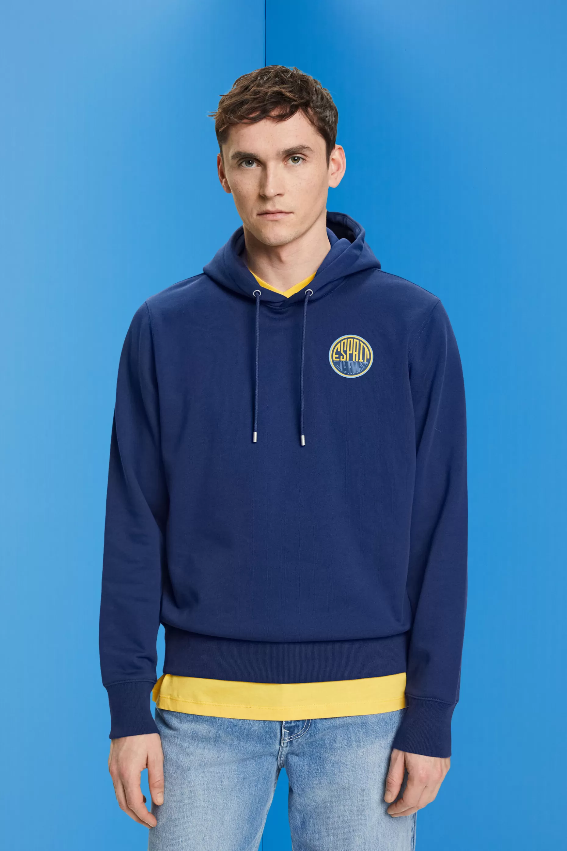 ESPRIT Logo Hooded Cotton Sweatshirt at our Online Shop *Men Sweatshirts + Hoodies