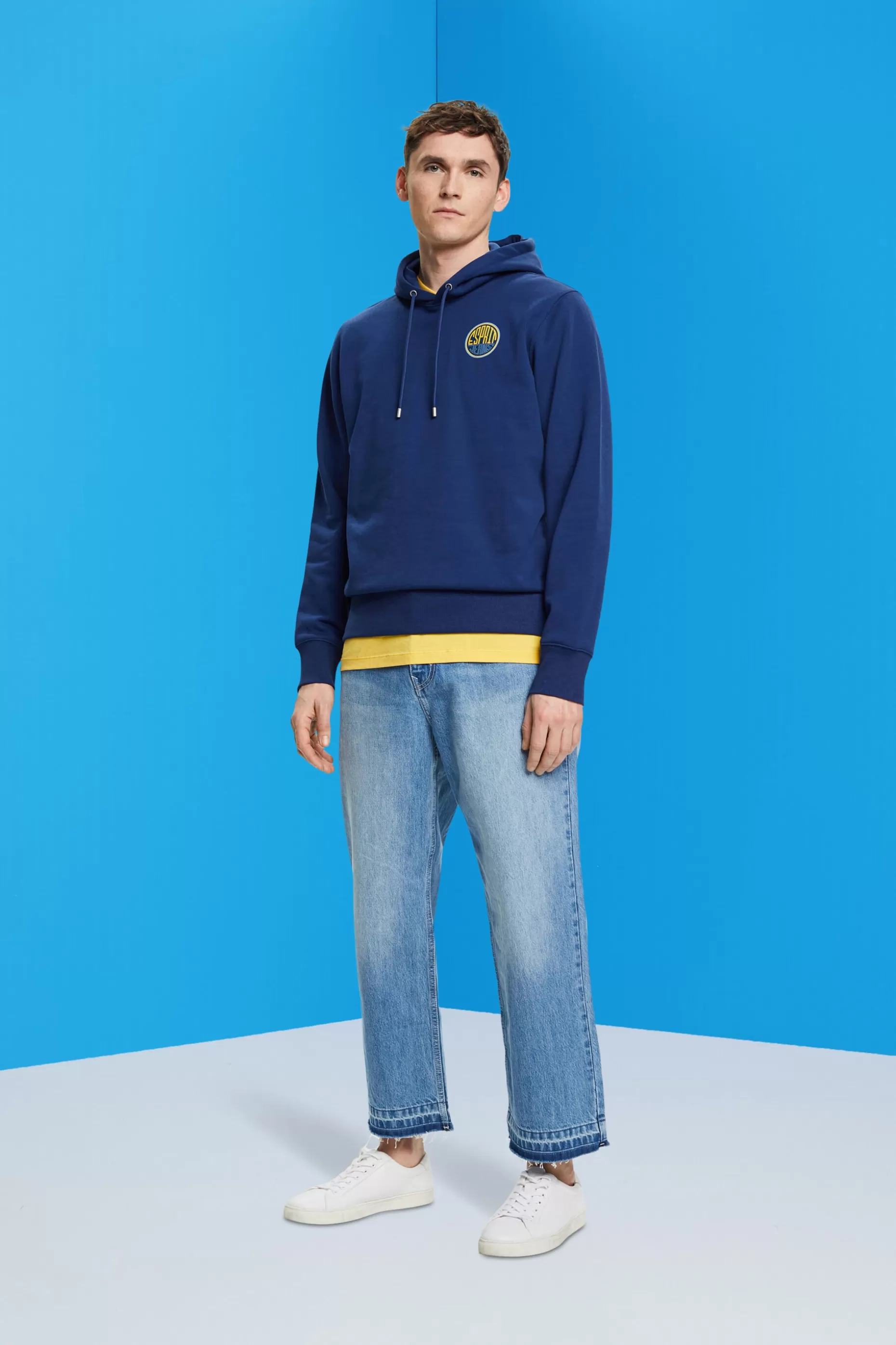ESPRIT Logo Hooded Cotton Sweatshirt at our Online Shop *Men Sweatshirts + Hoodies